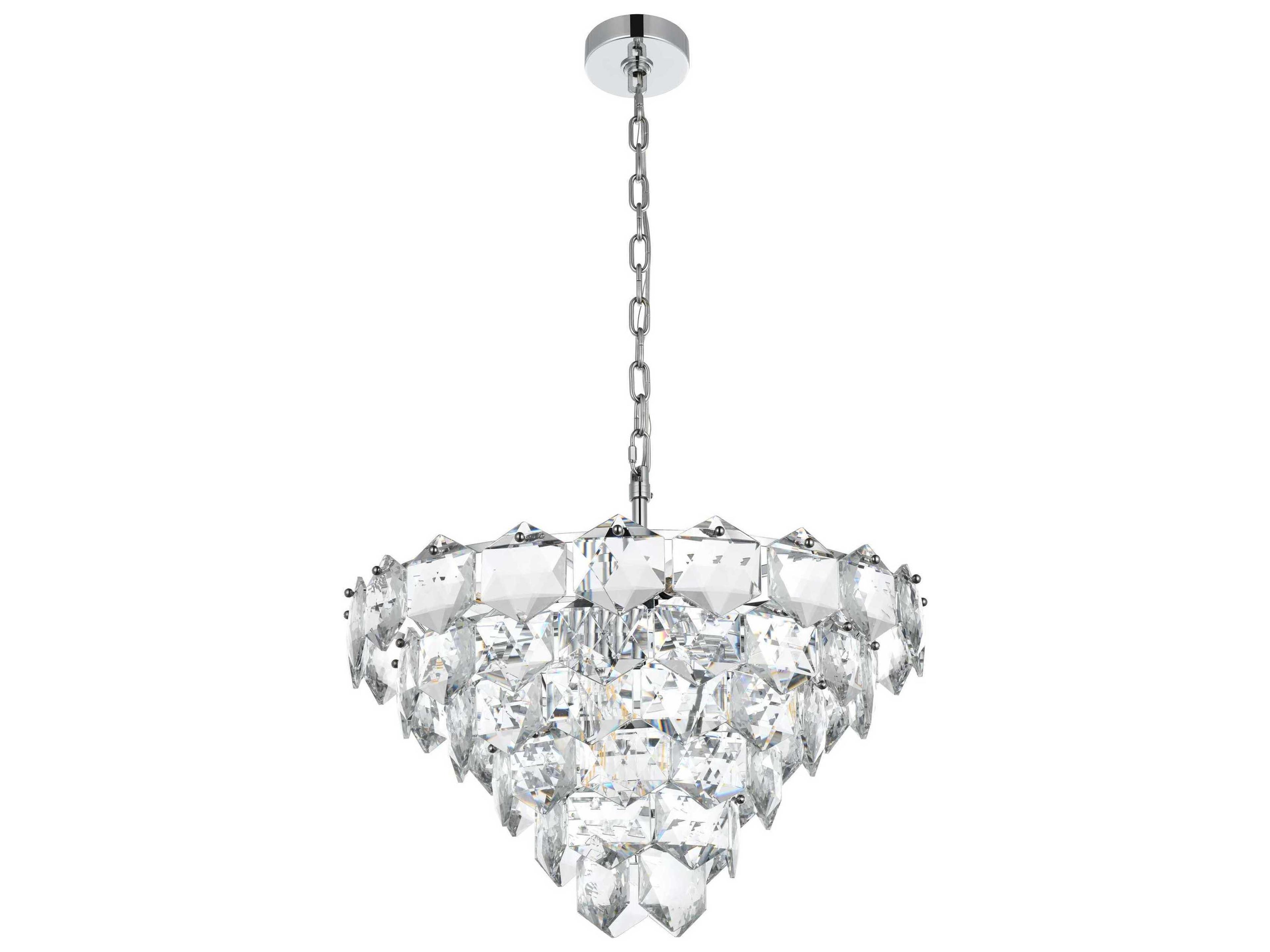Elegant Lighting Adaline 11-Light Chrome Tiered Chandelier
