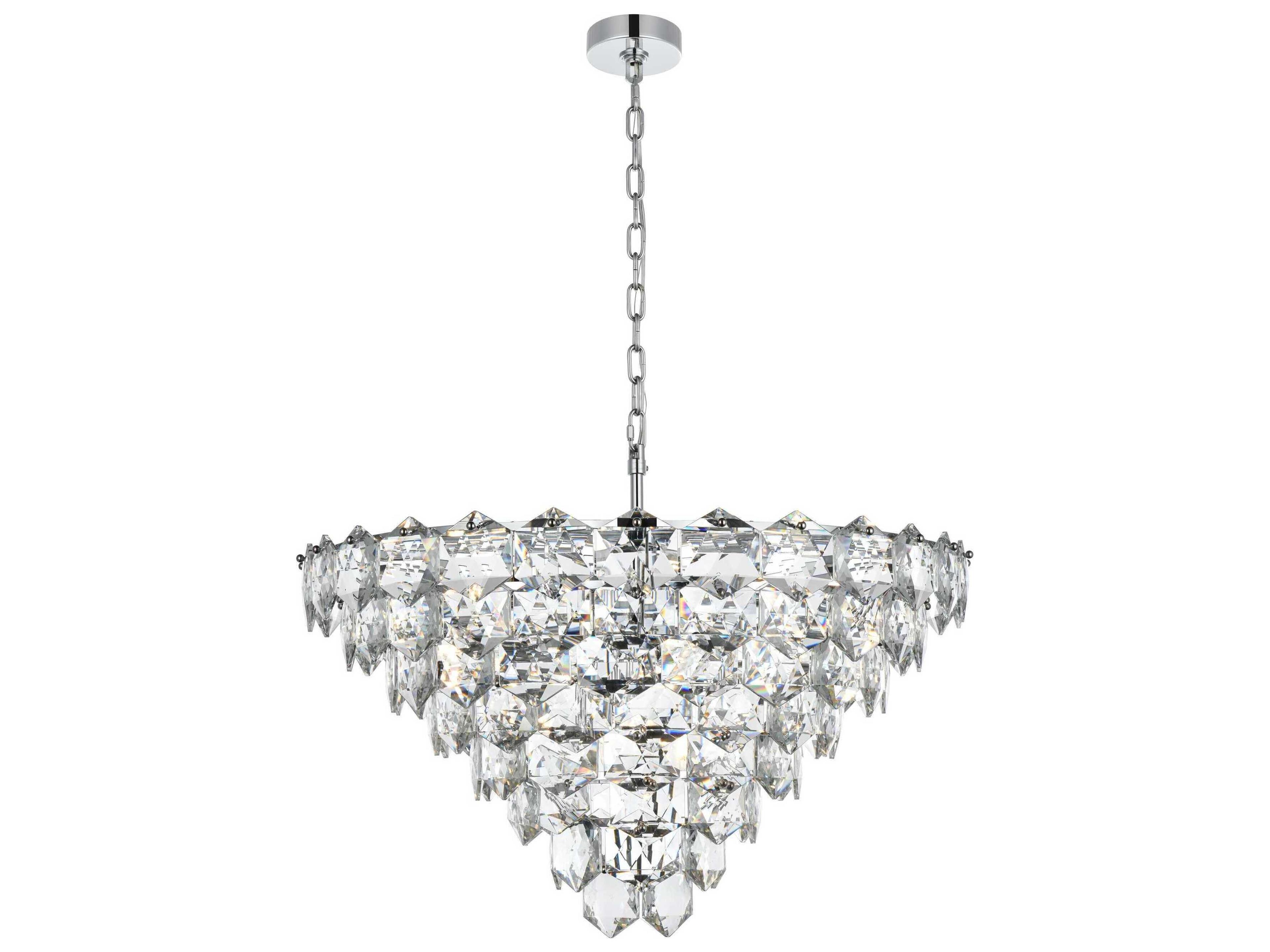 Adaline 15-Light Chrome Tiered Chandelier