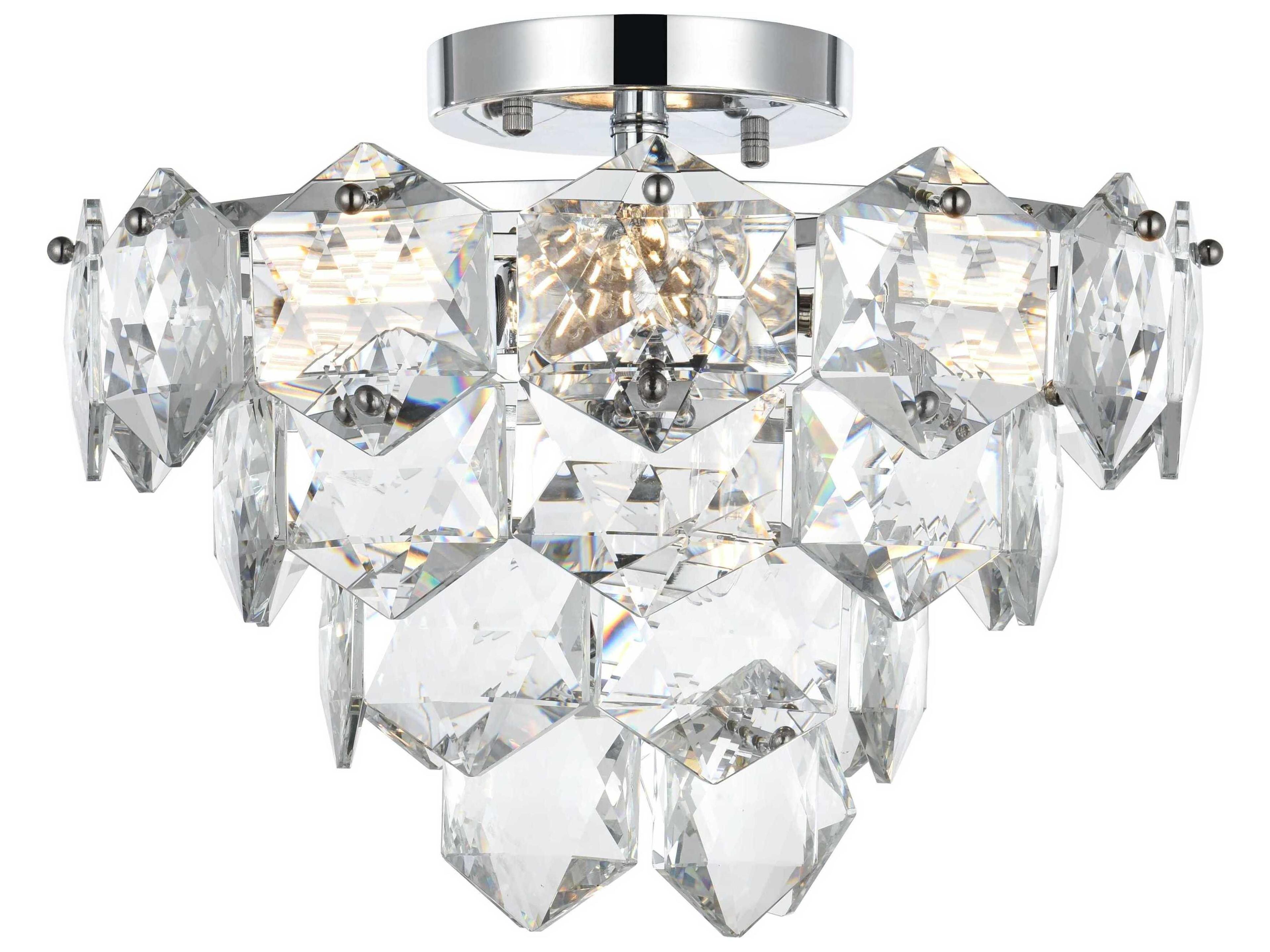 Adaline 6-Light Chrome Semi Flush Mount
