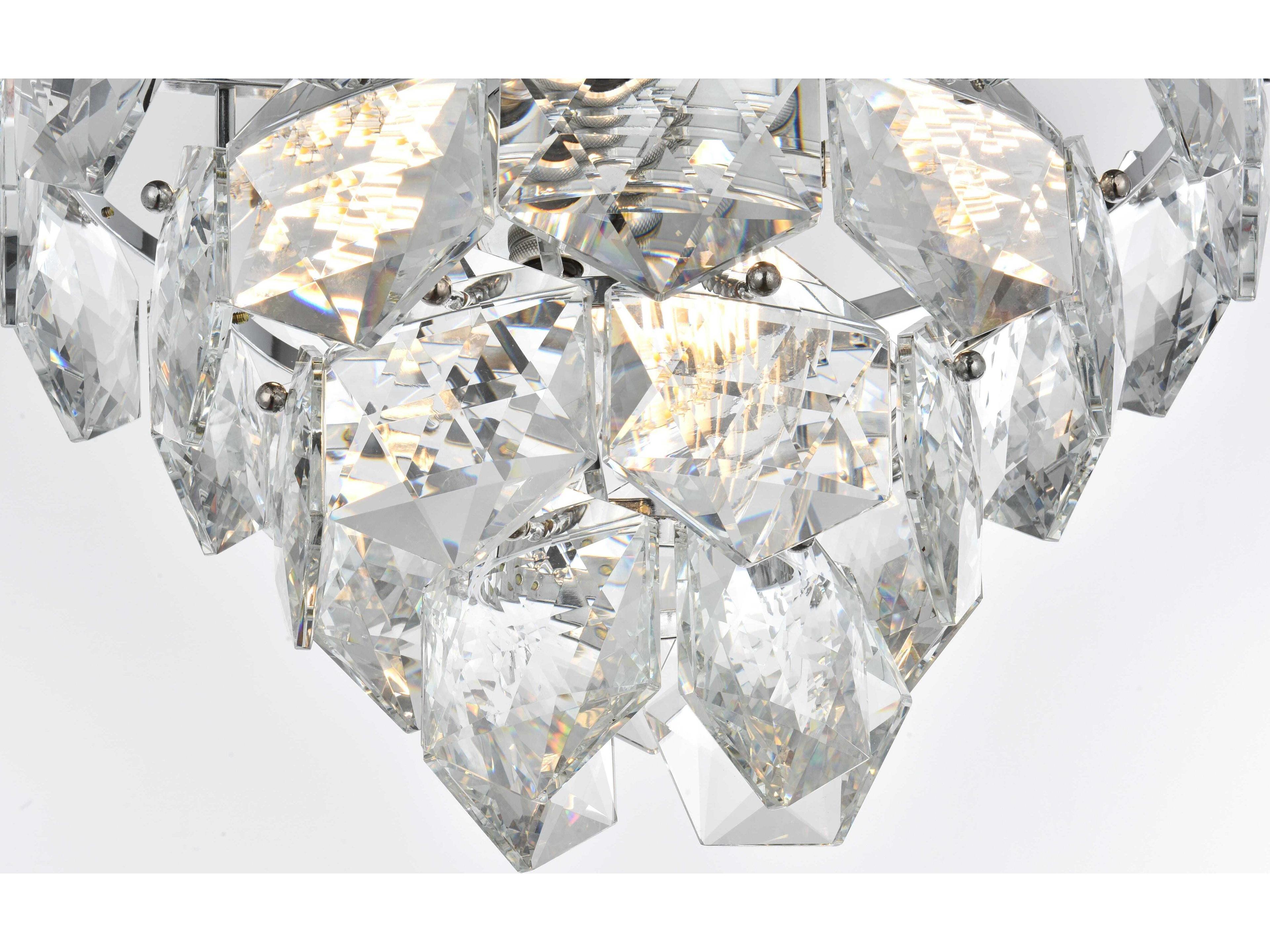 Elegant Lighting Adaline 6-Light Chrome Semi Flush Mount