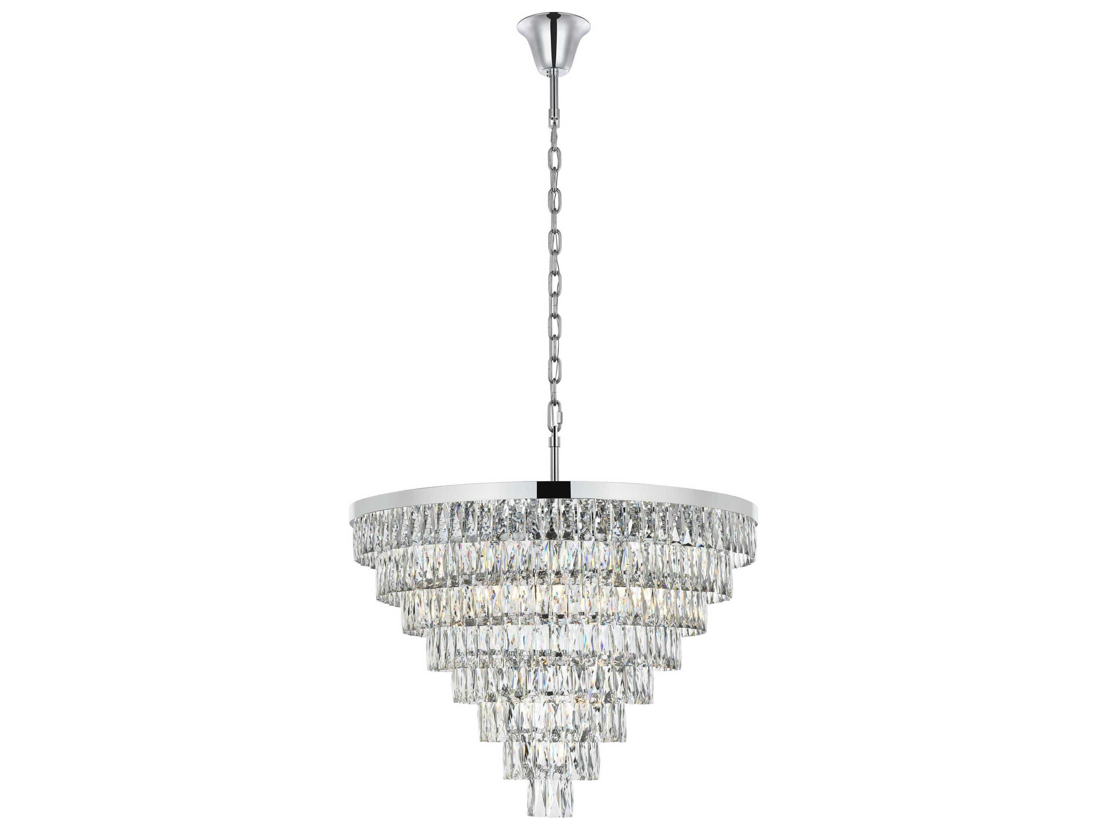 Josephine 29-Light Chrome Tiered Chandelier