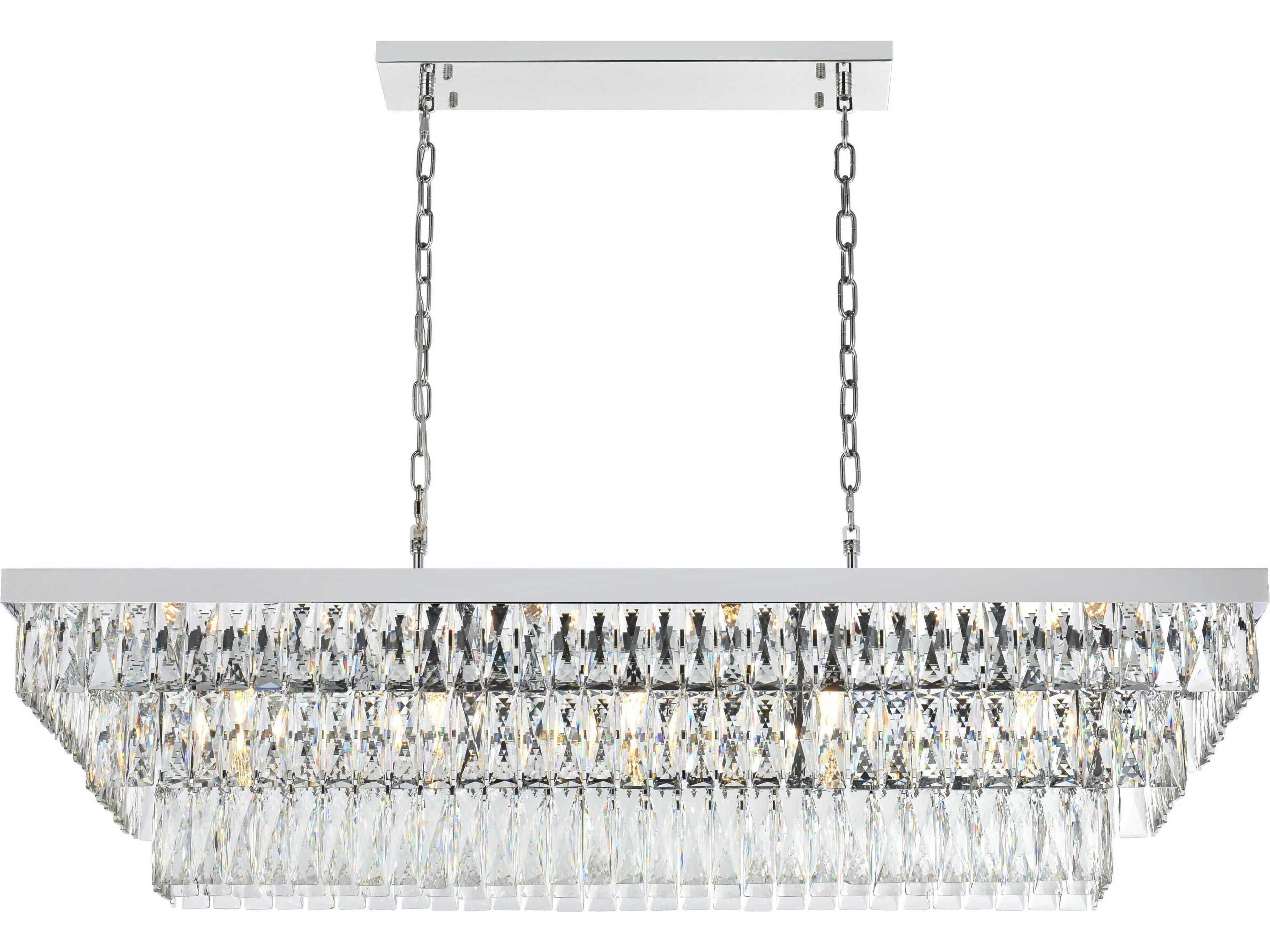Josephine 17-Light Chrome Tiered Island Pendant