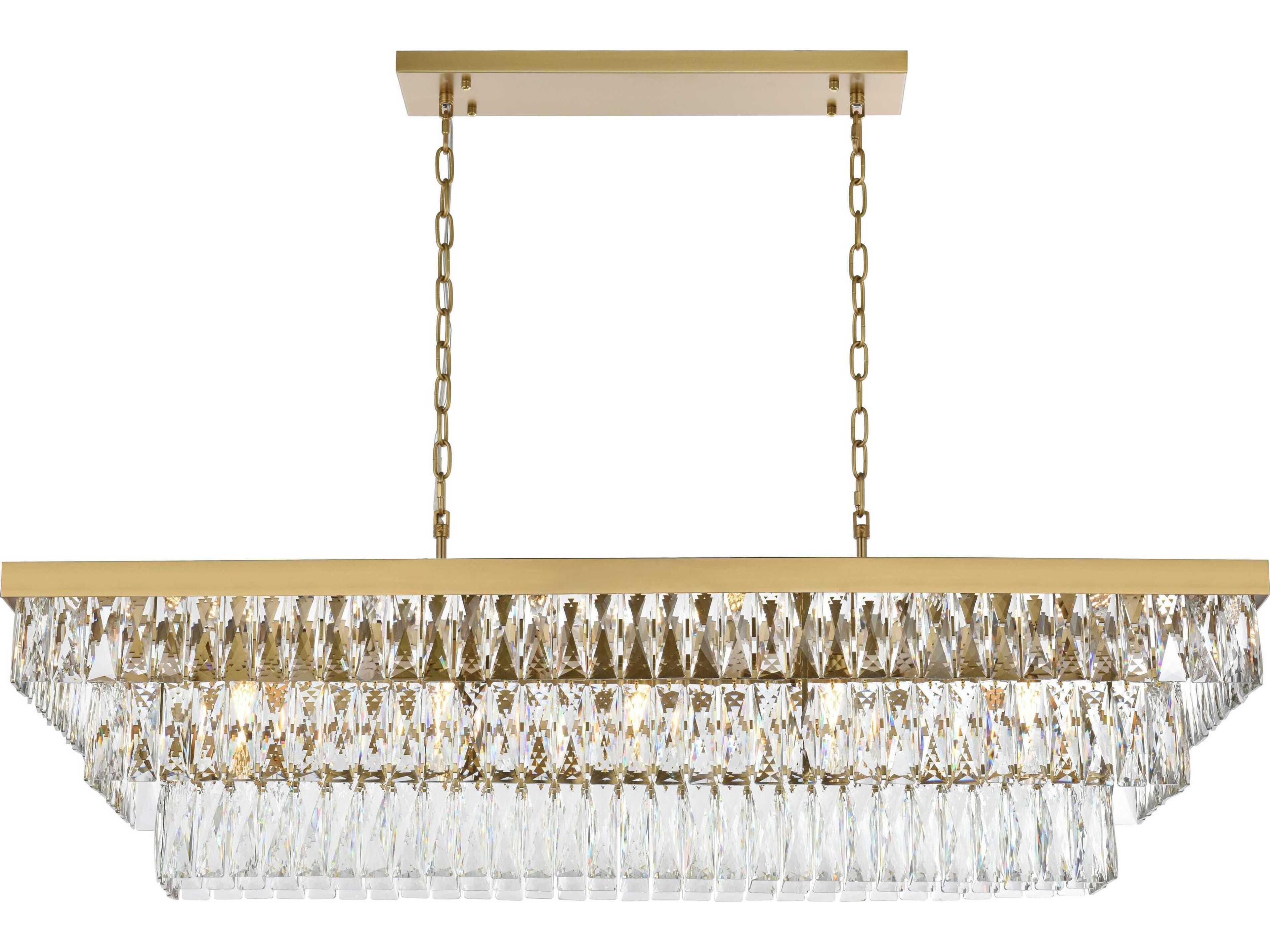 Josephine 17-Light Satin Gold Tiered Island Pendant