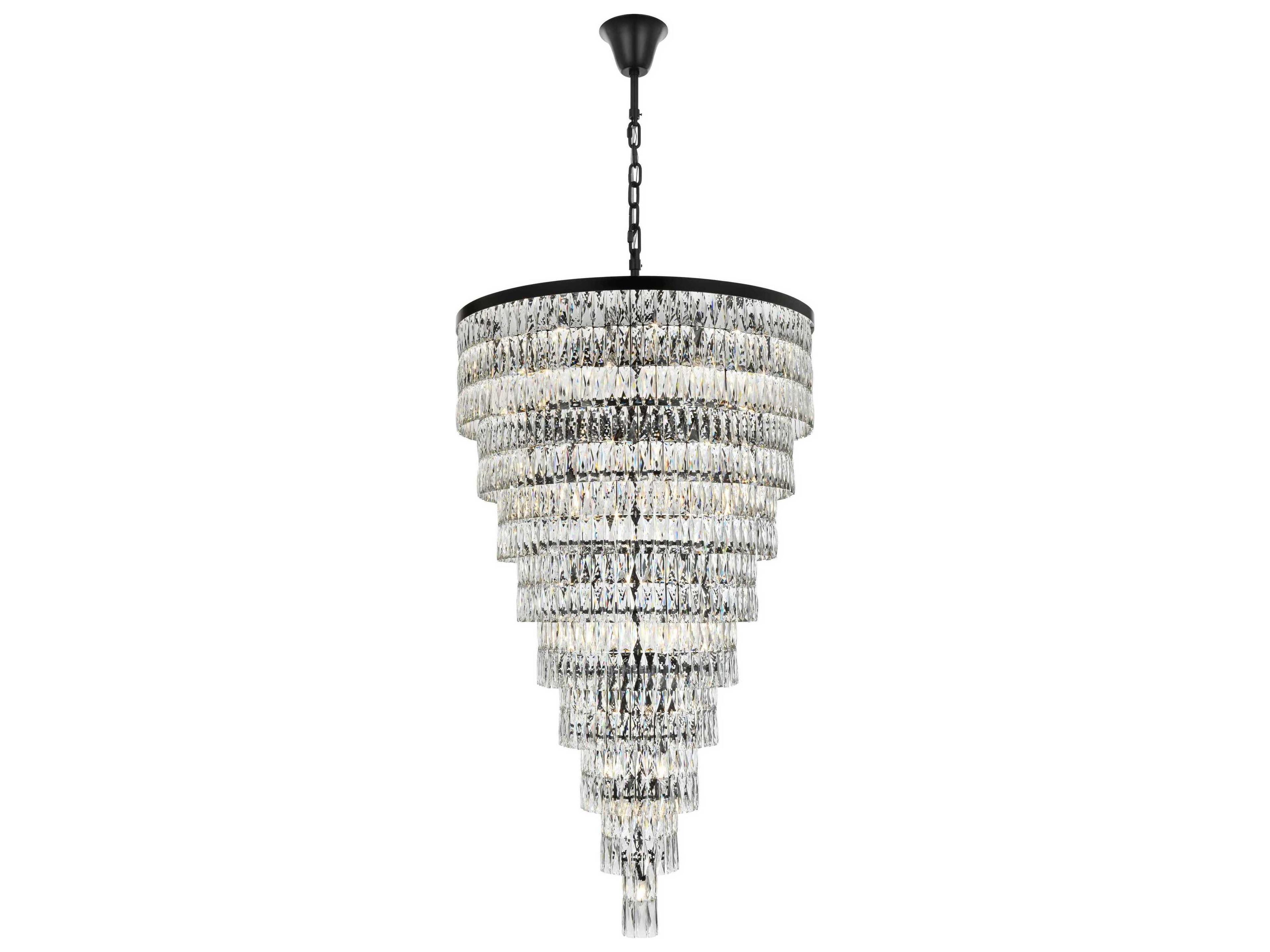 Josephine 61-Light Black Tiered Chandelier