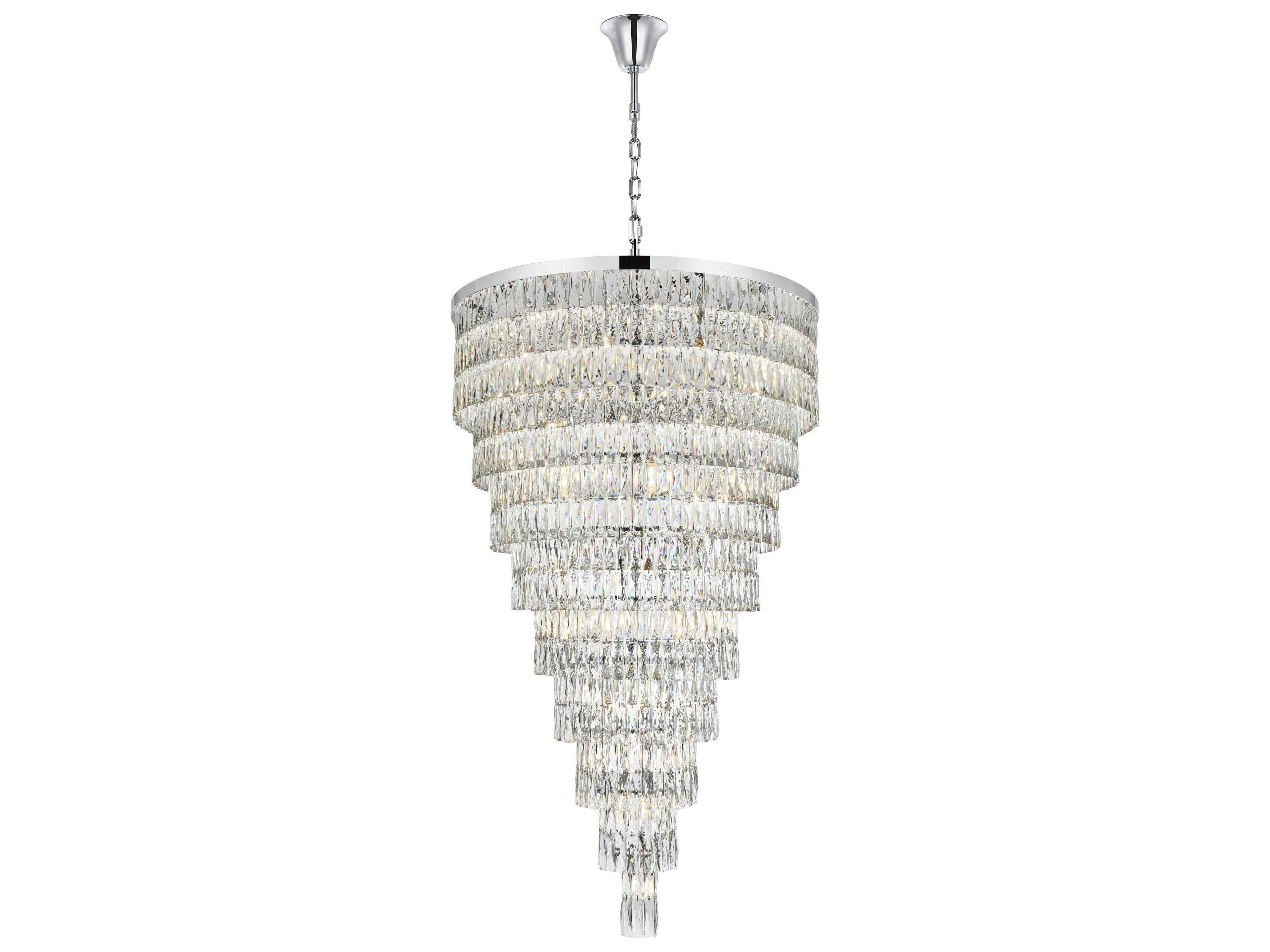 Josephine 61-Light Chrome Tiered Chandelier