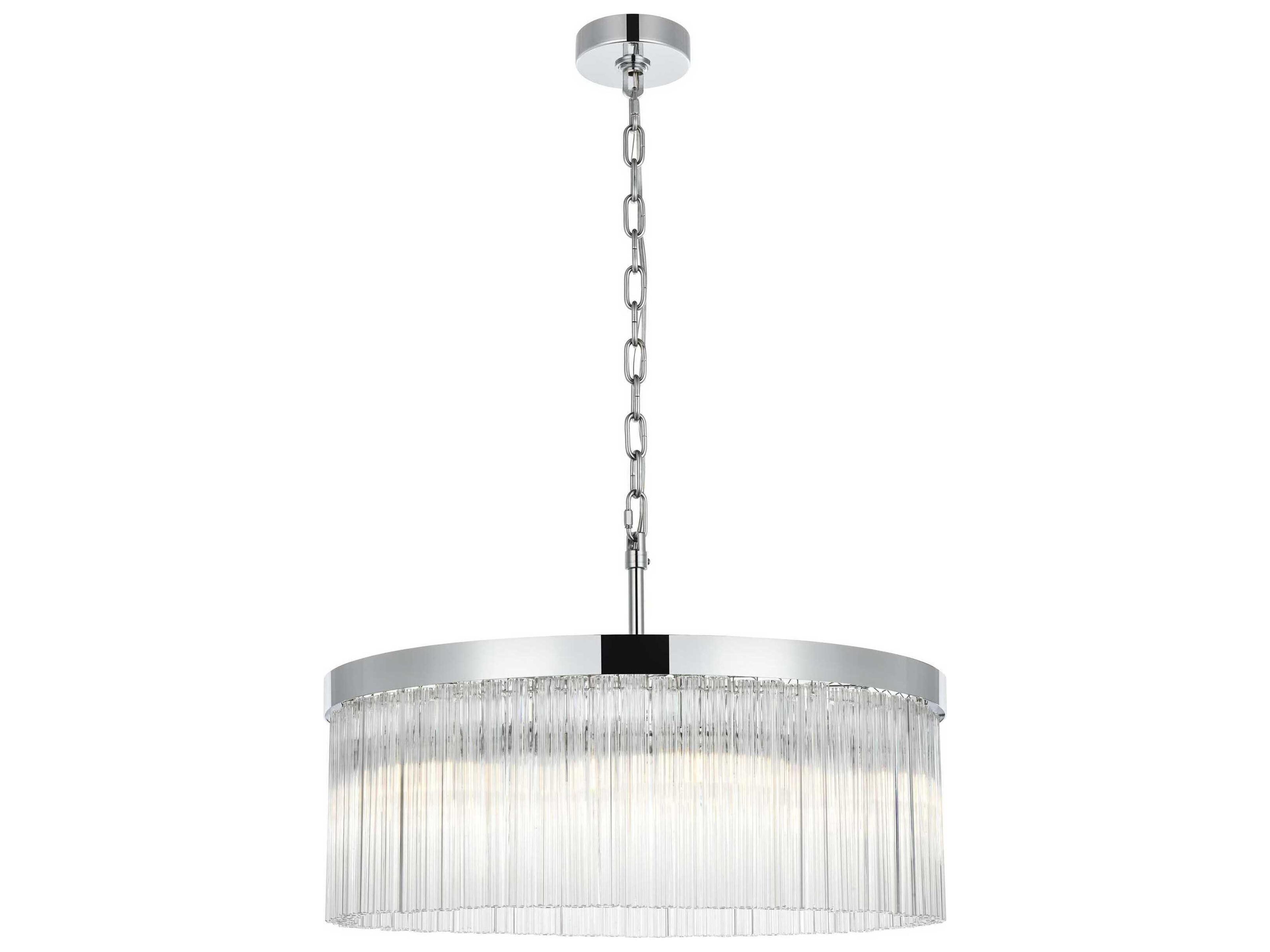 Harlow 6-Light Chrome Drum Chandelier