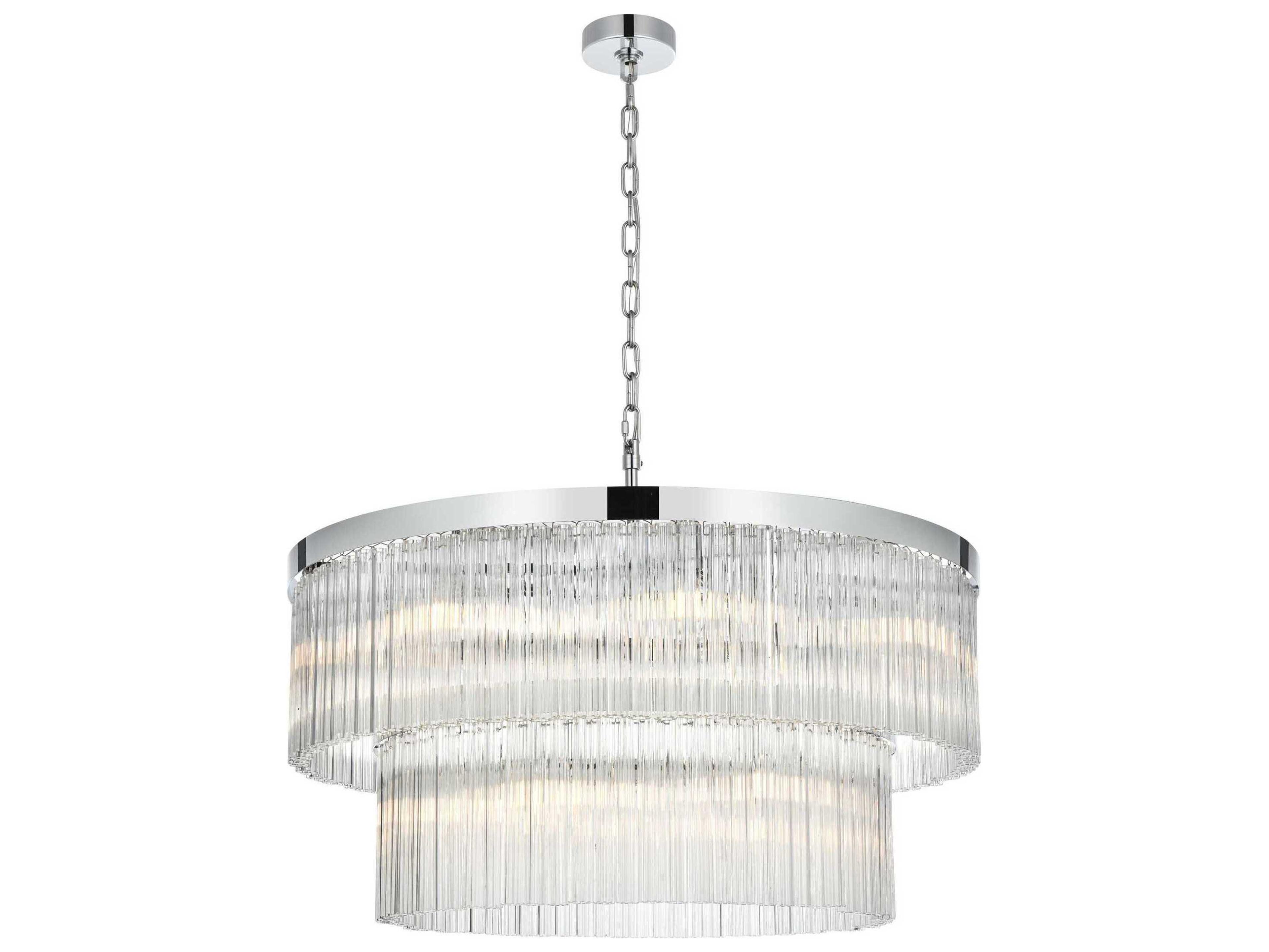 Harlow 14-Light Chrome Tiered Chandelier