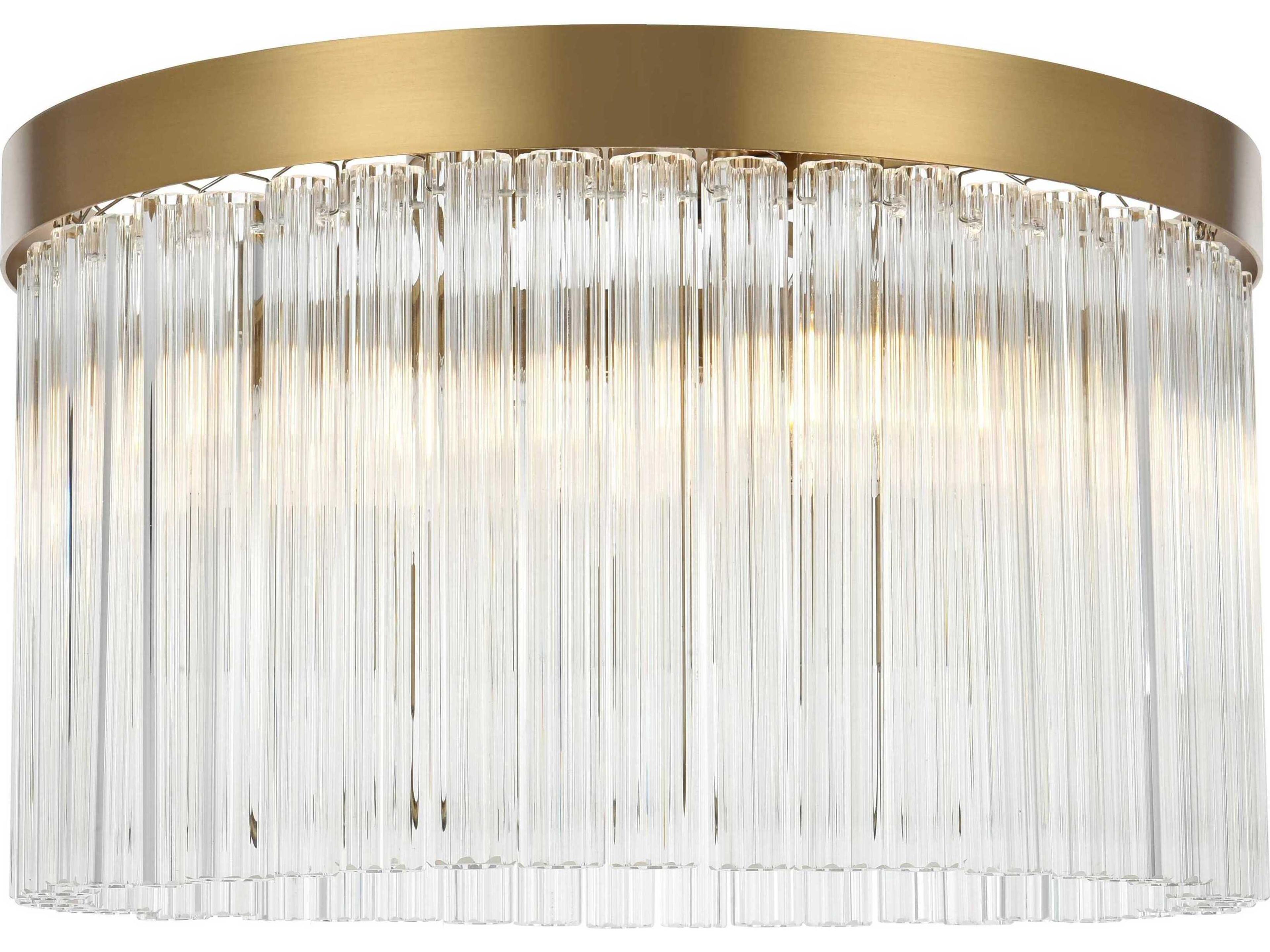 Harlow 4-Light Satin Gold Drum Flush Mount