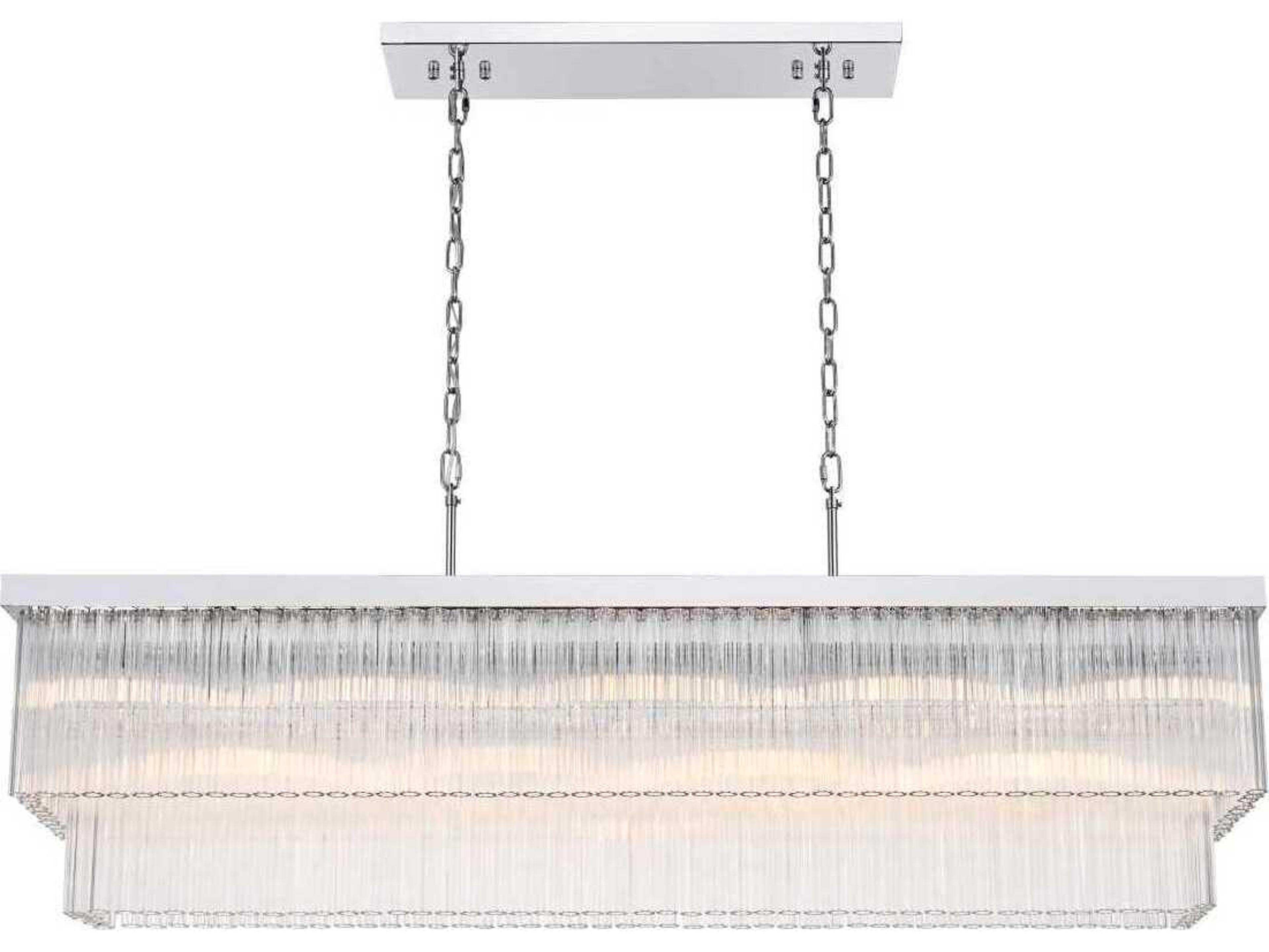 Harlow 9-Light Chrome Tiered Island Pendant