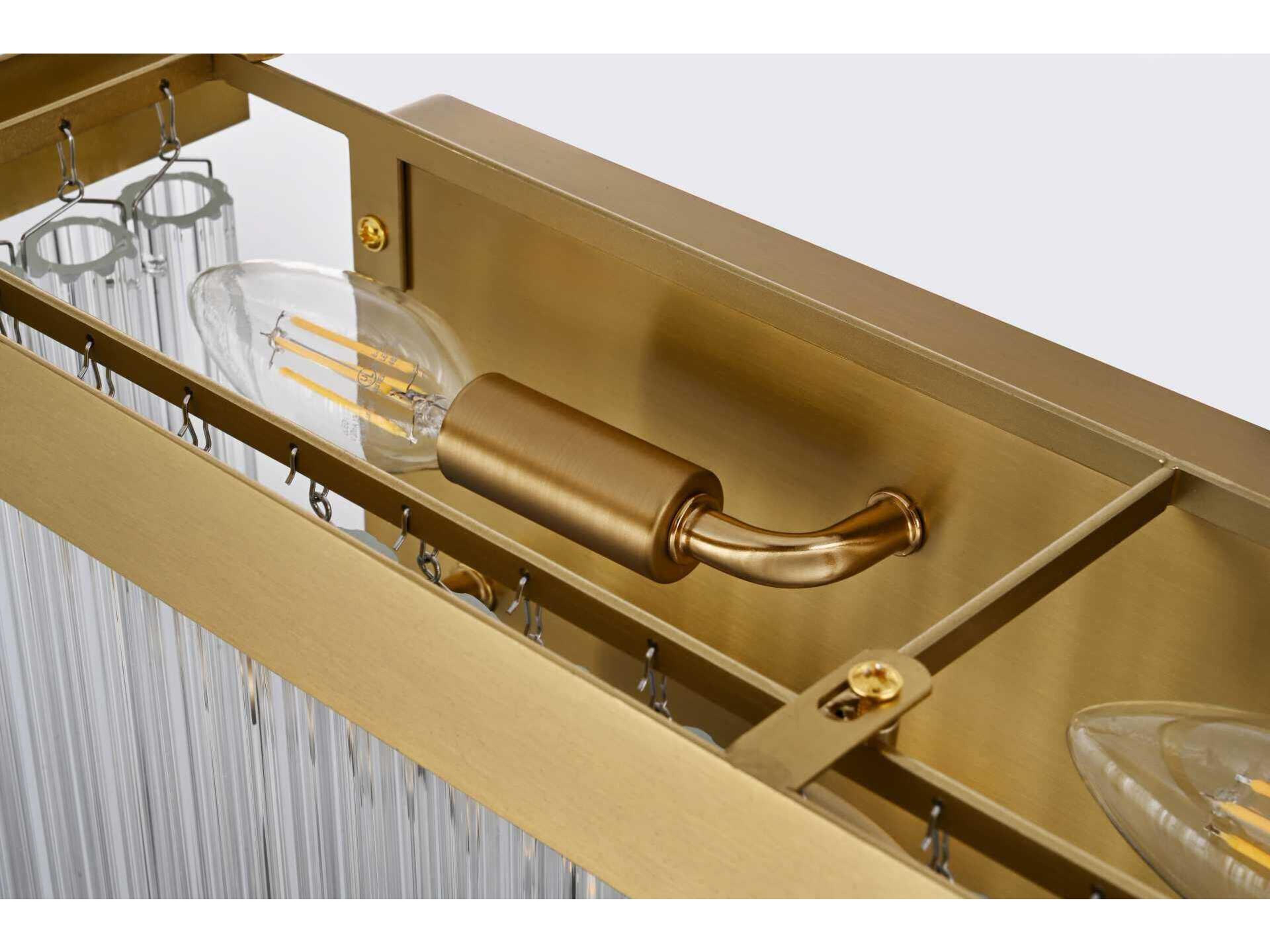 Elegant Lighting Harlow 4-Light Satin Gold Wall Sconce