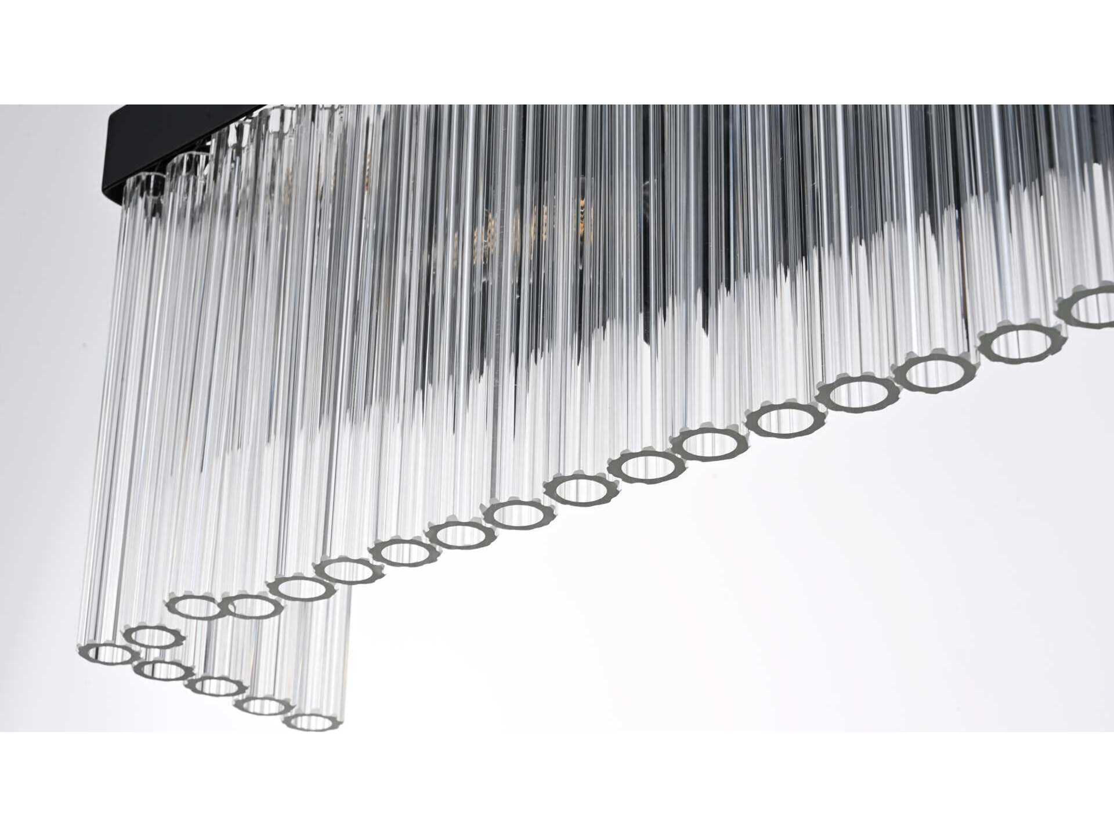 Elegant Lighting Harlow 8-Light Black Wall Sconce