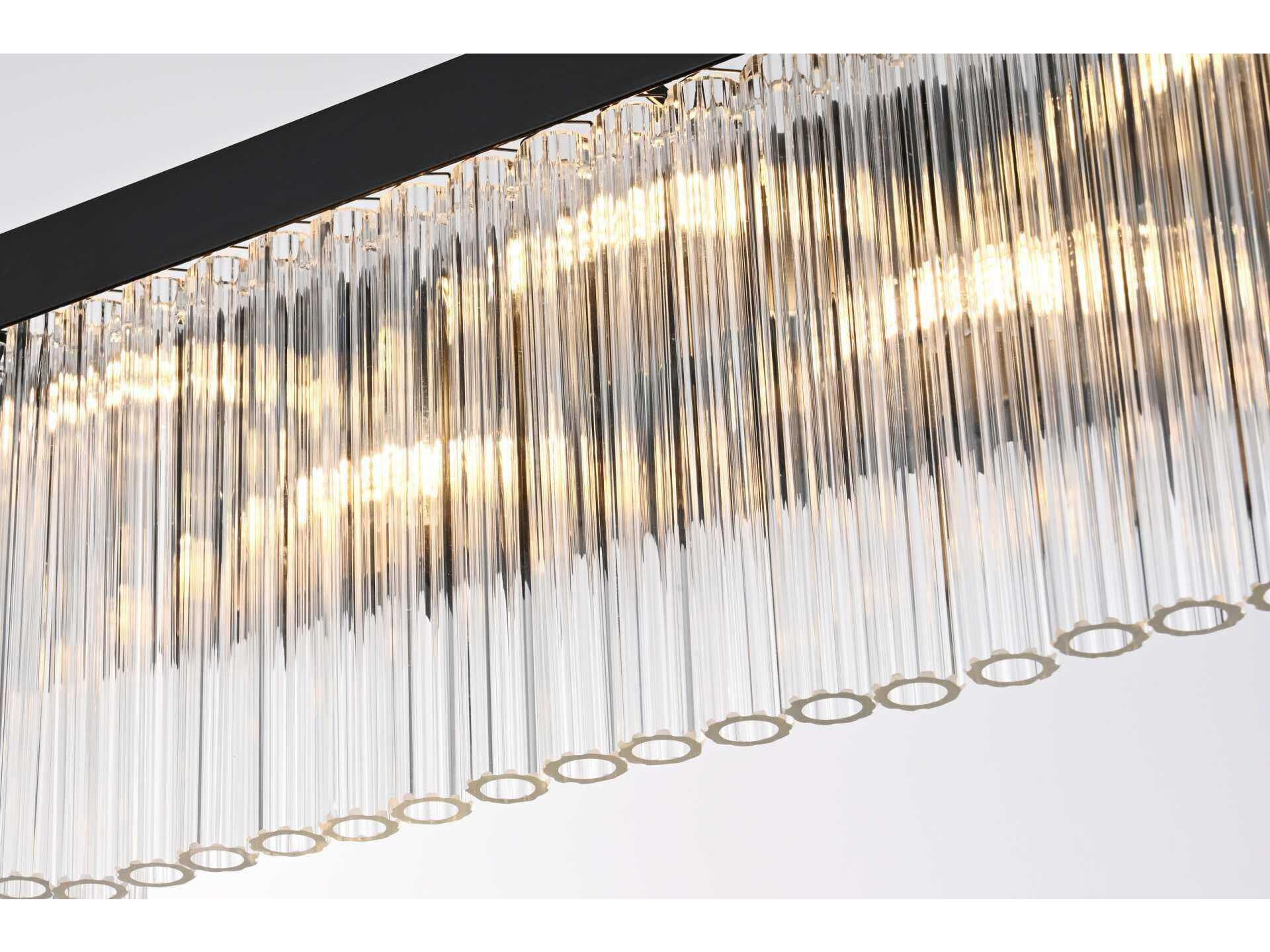 Elegant Lighting Harlow 8-Light Black Wall Sconce