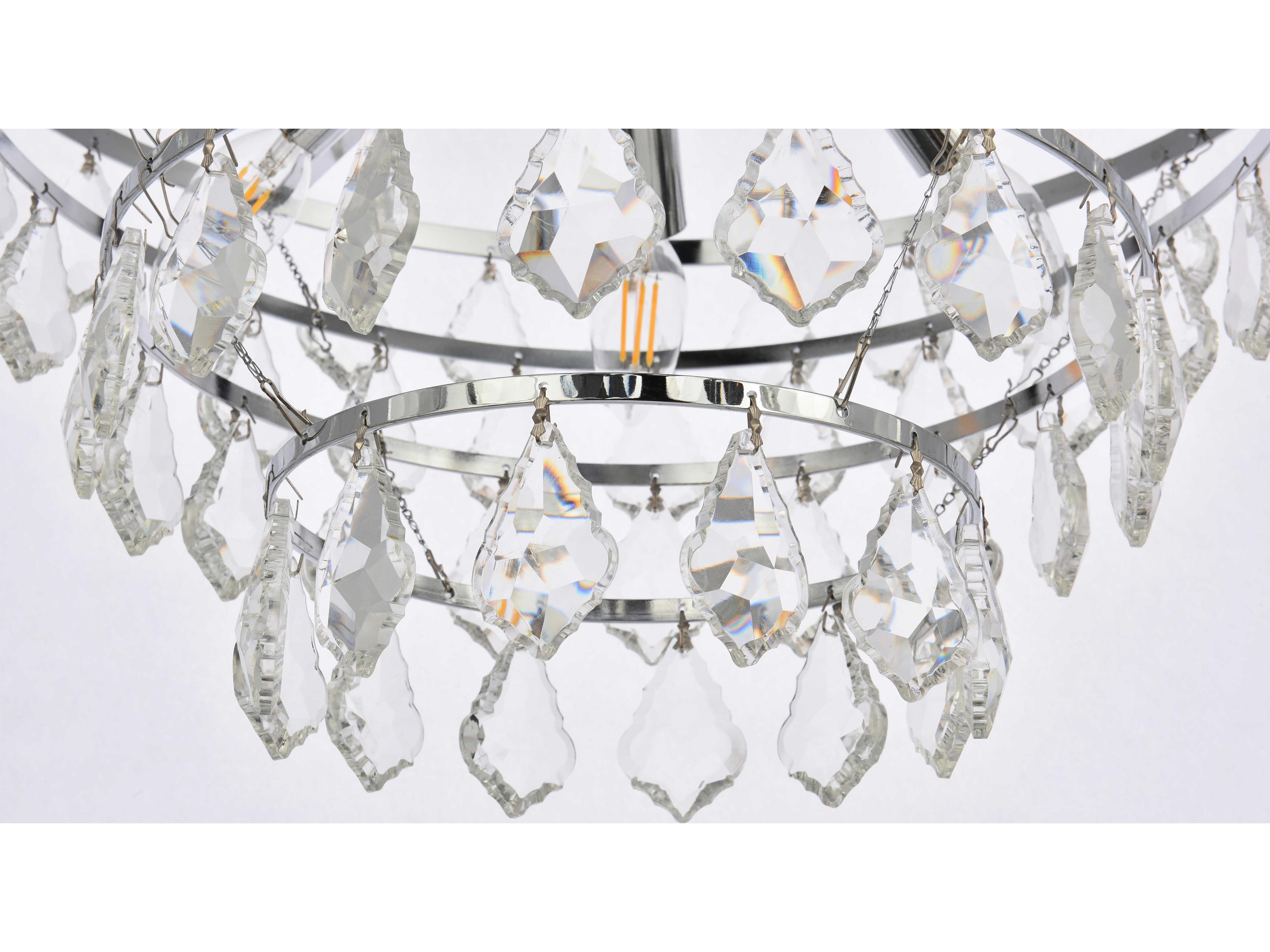 Elegant Lighting Ella 6-Light Chrome Crystal Pendant