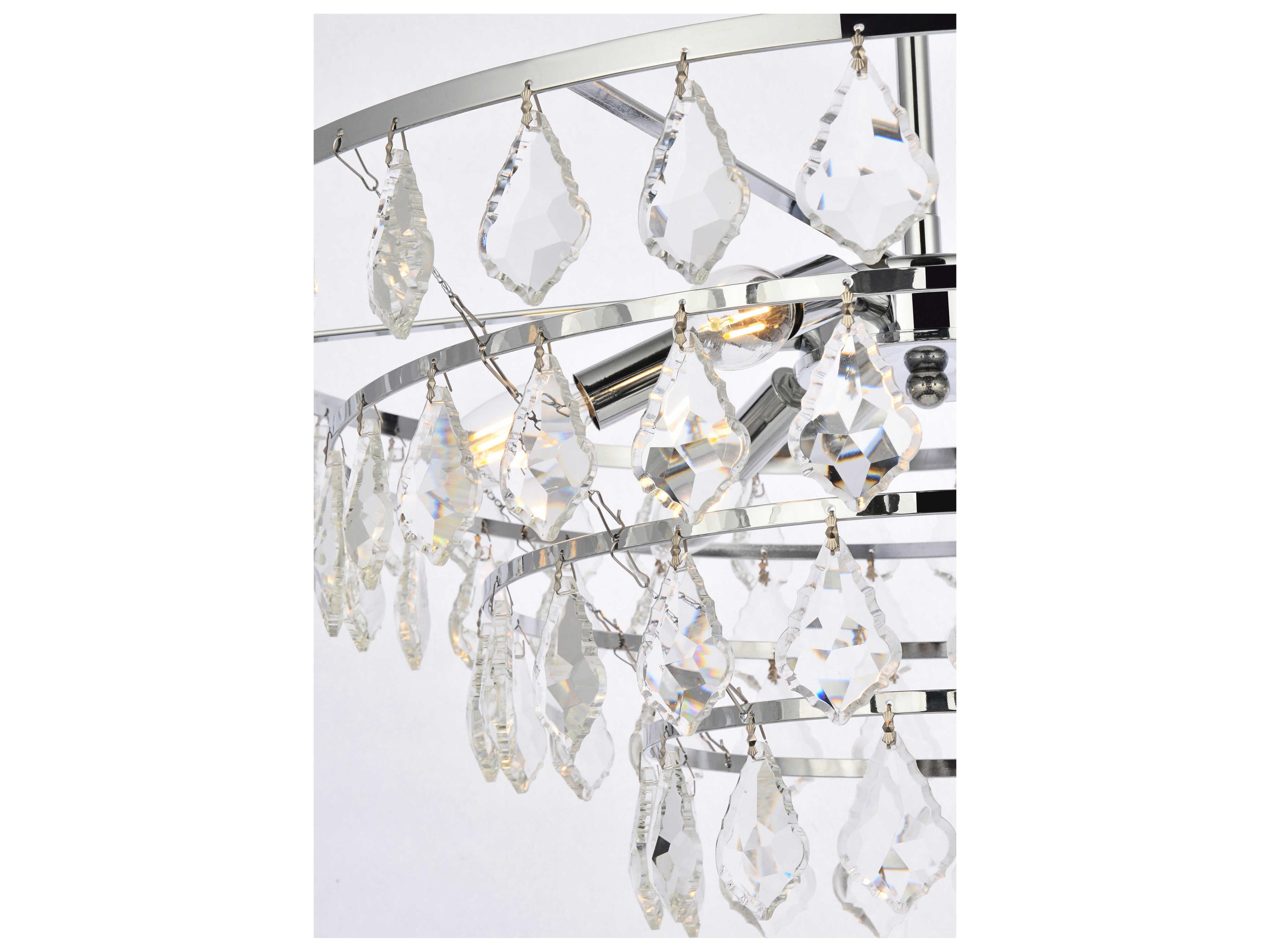 Elegant Lighting Ella 6-Light Chrome Crystal Pendant