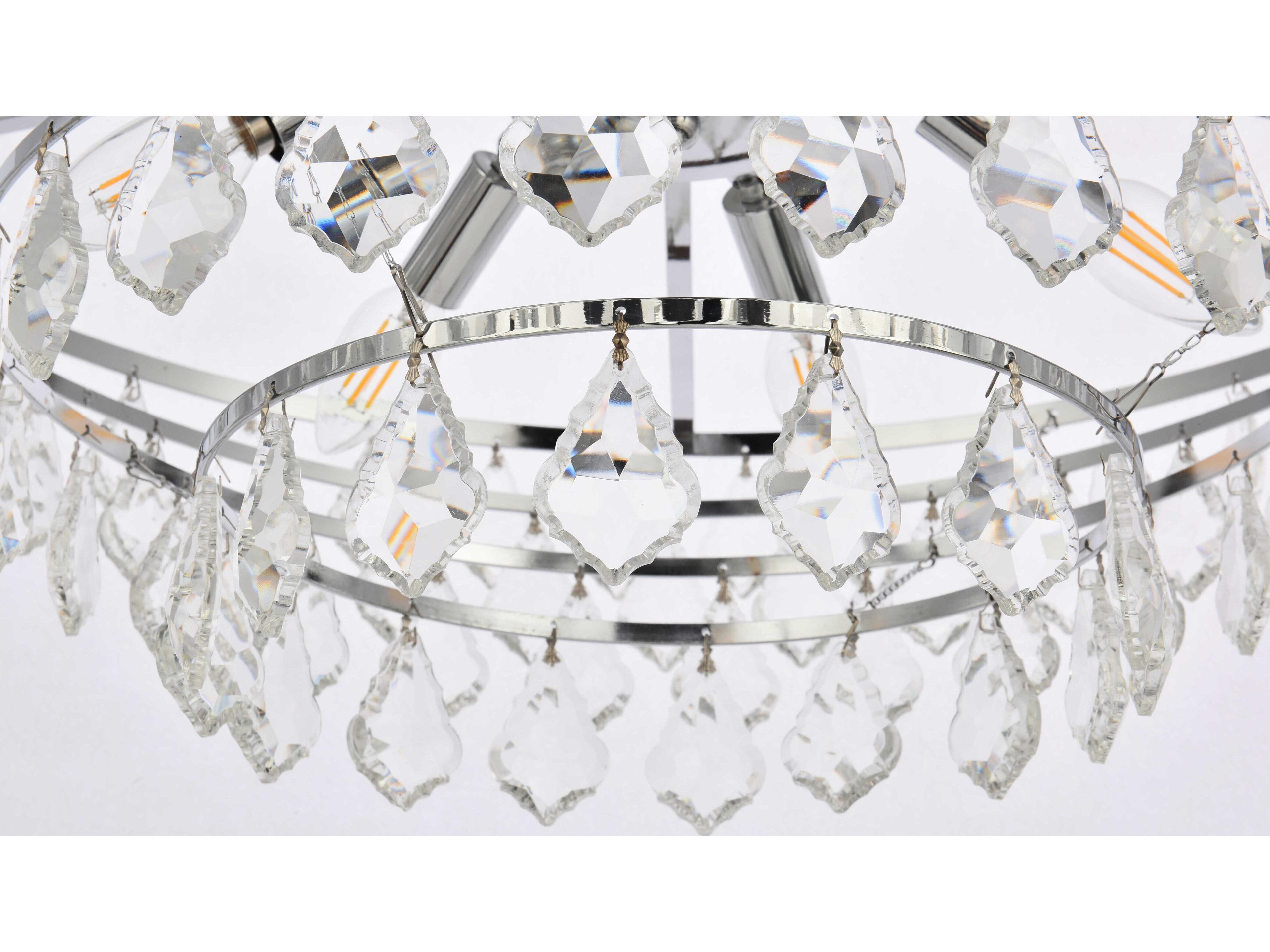 Elegant Lighting Ella 6-Light Chrome Crystal Pendant