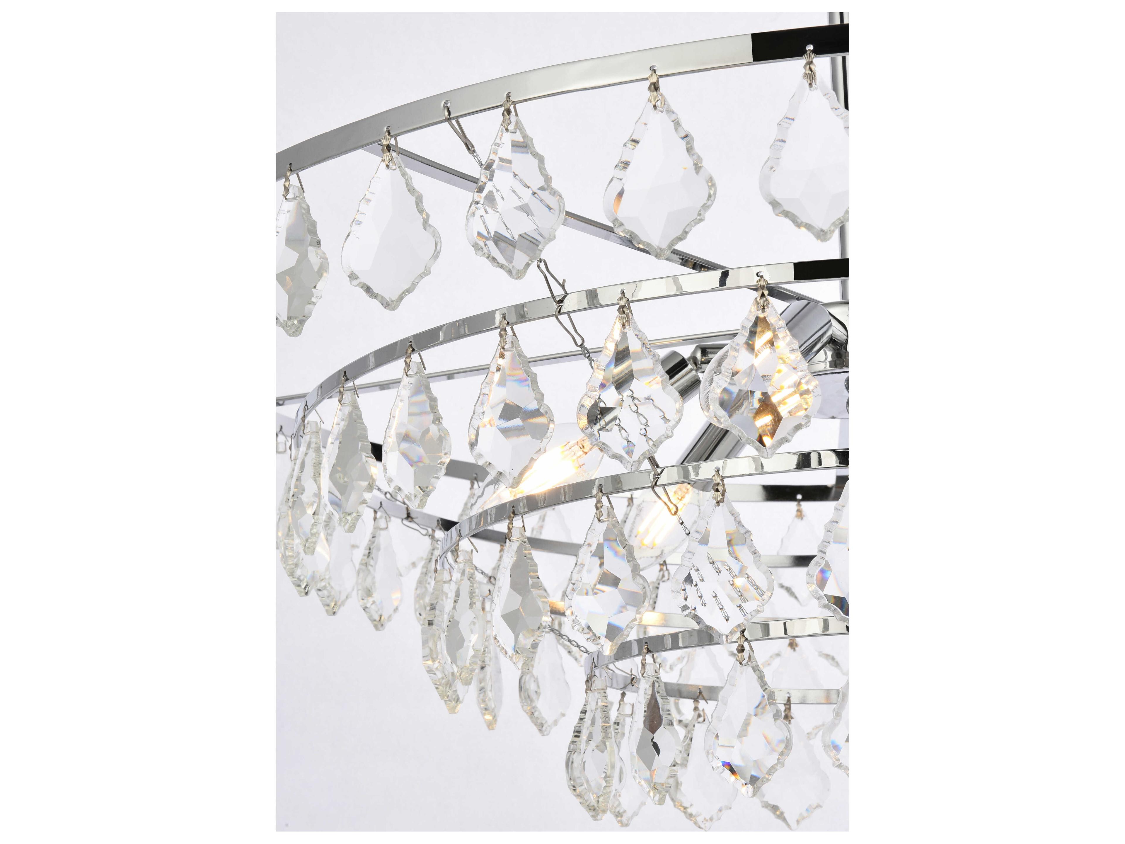 Elegant Lighting Ella 6-Light Chrome Crystal Pendant