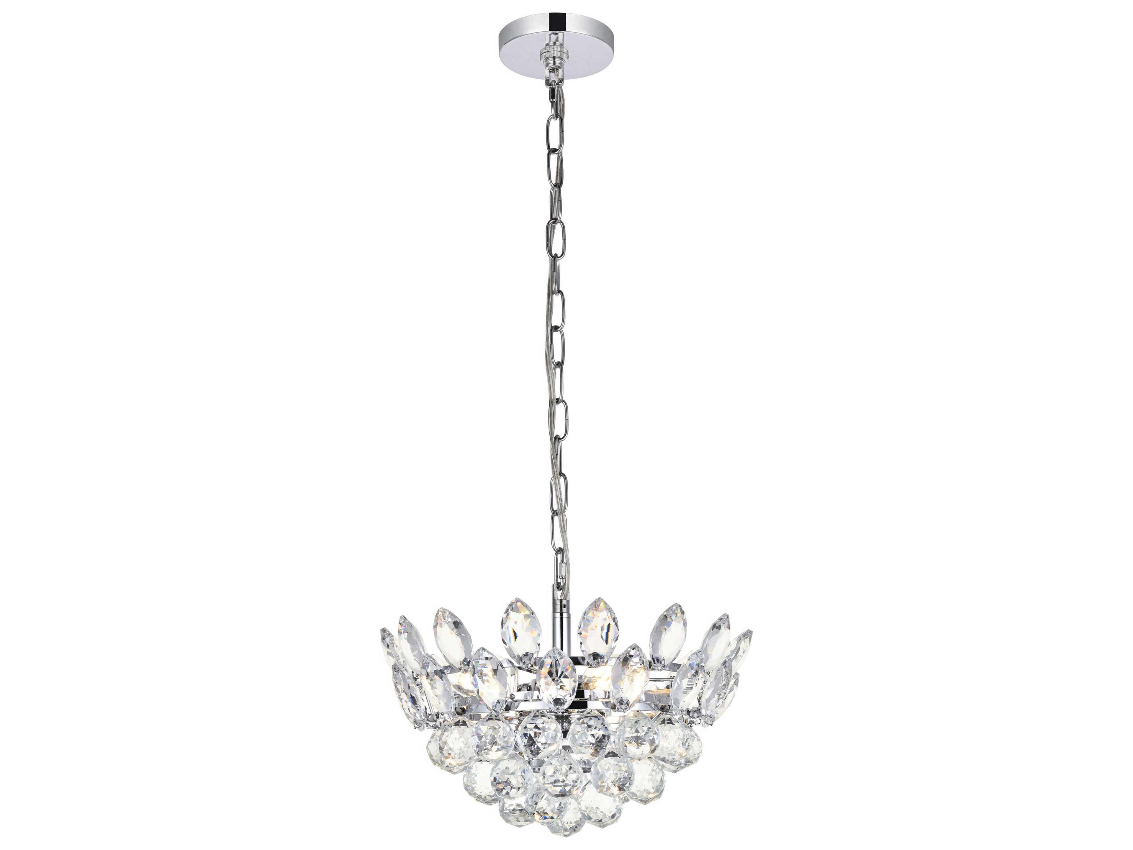 Emilia 3-Light Chrome Crystal Pendant