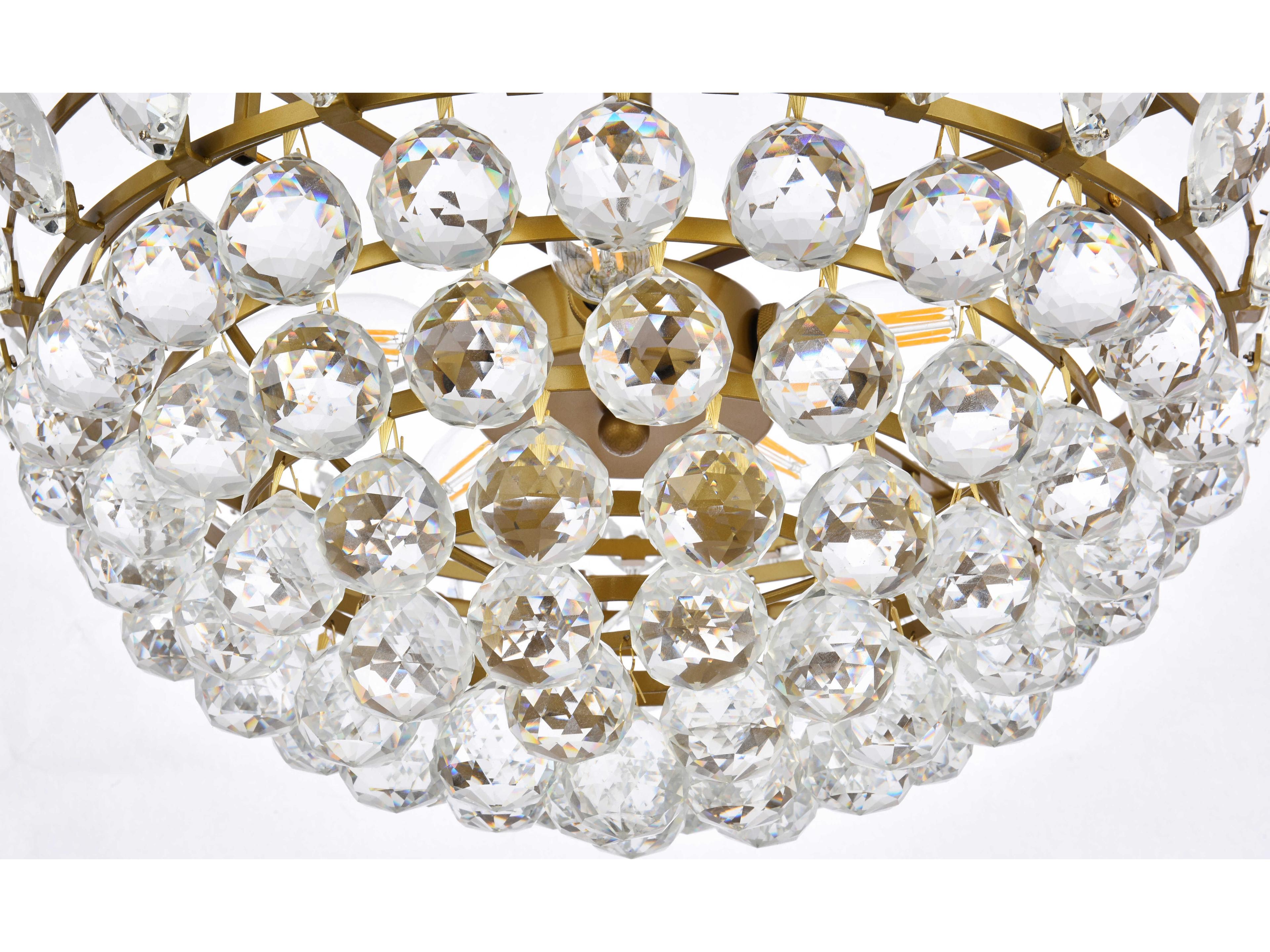 Elegant Lighting Emilia 5-Light Brass Crystal Pendant