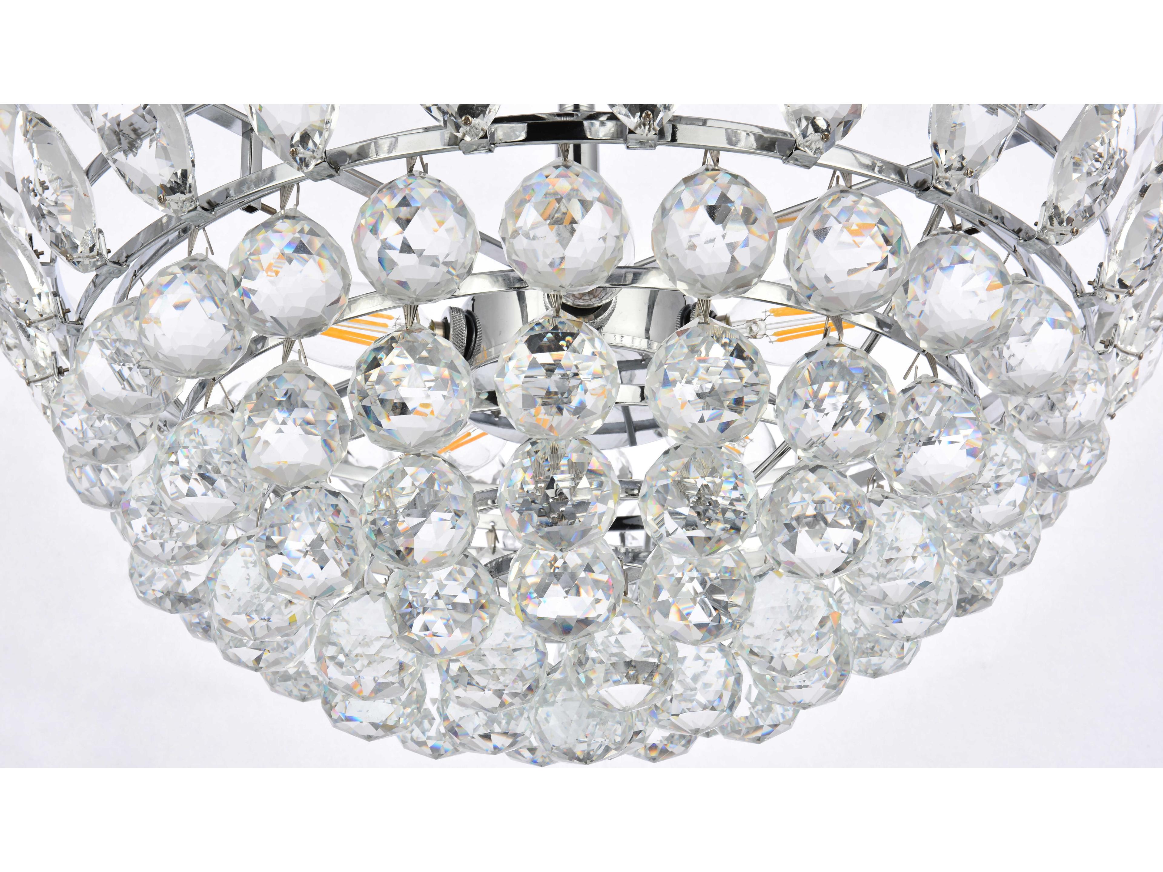 Elegant Lighting Emilia 5-Light Chrome Crystal Pendant