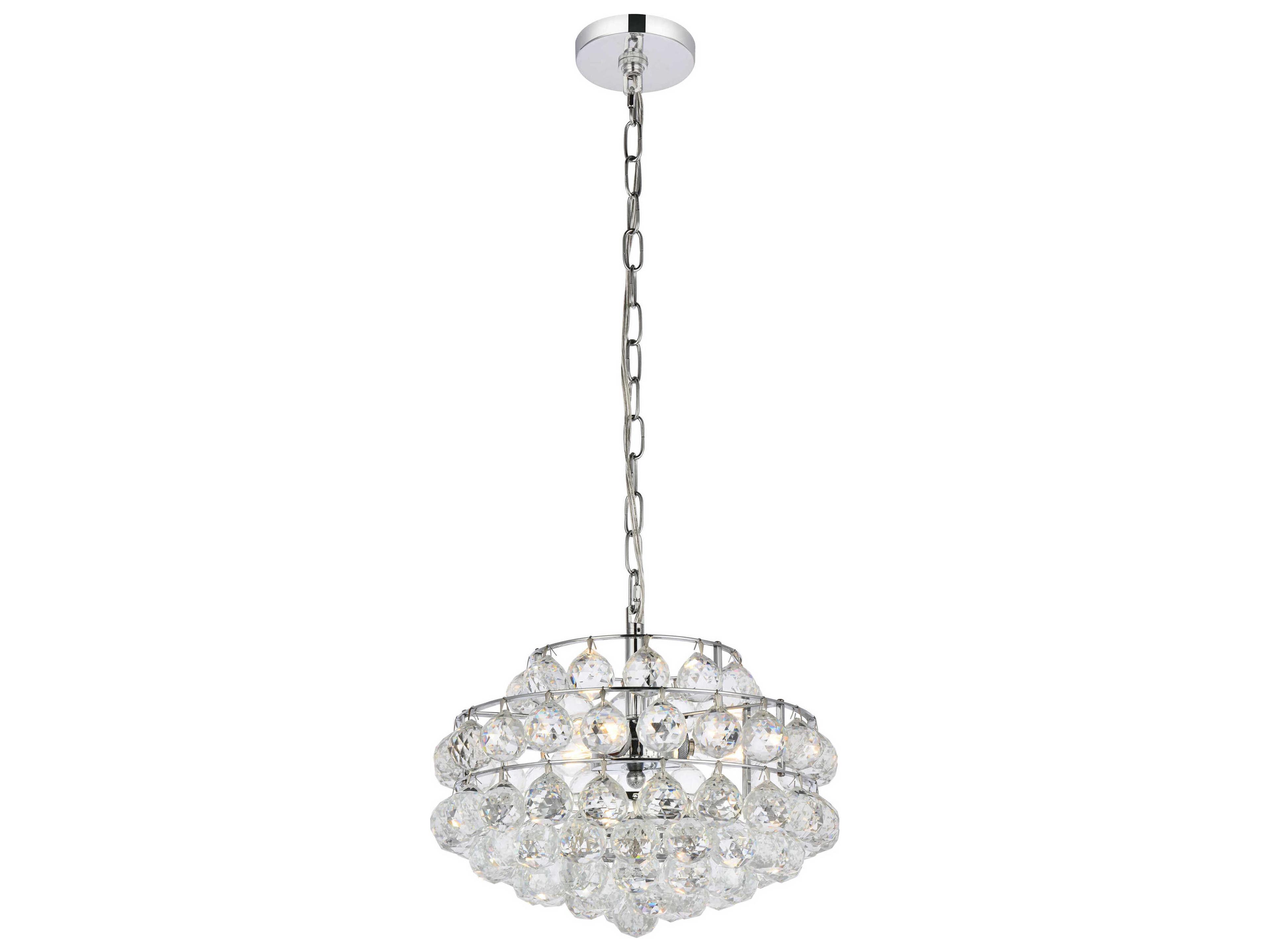 Savannah 3-Light Chrome Crystal Pendant