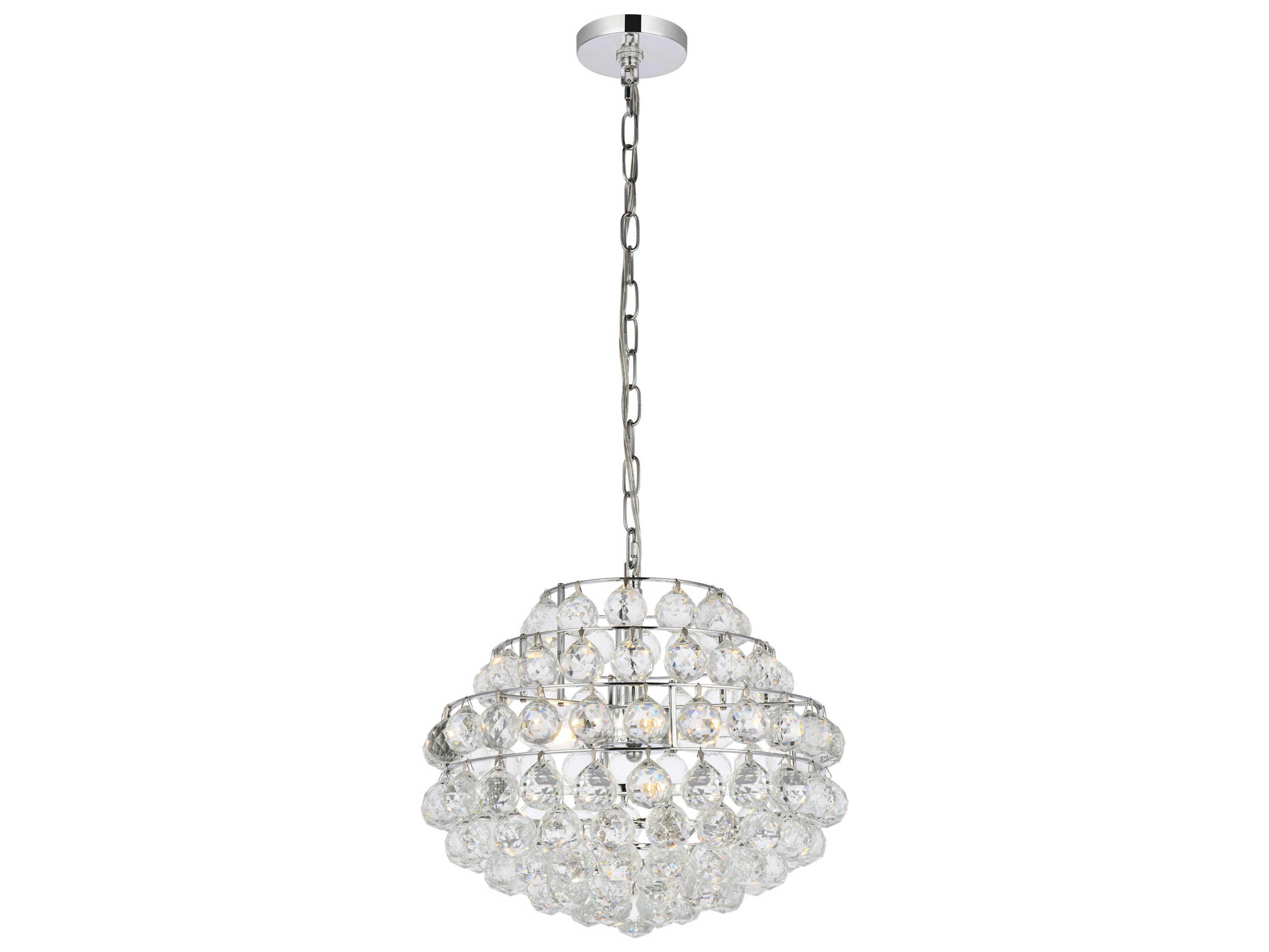 Savannah 3-Light Chrome Crystal Pendant
