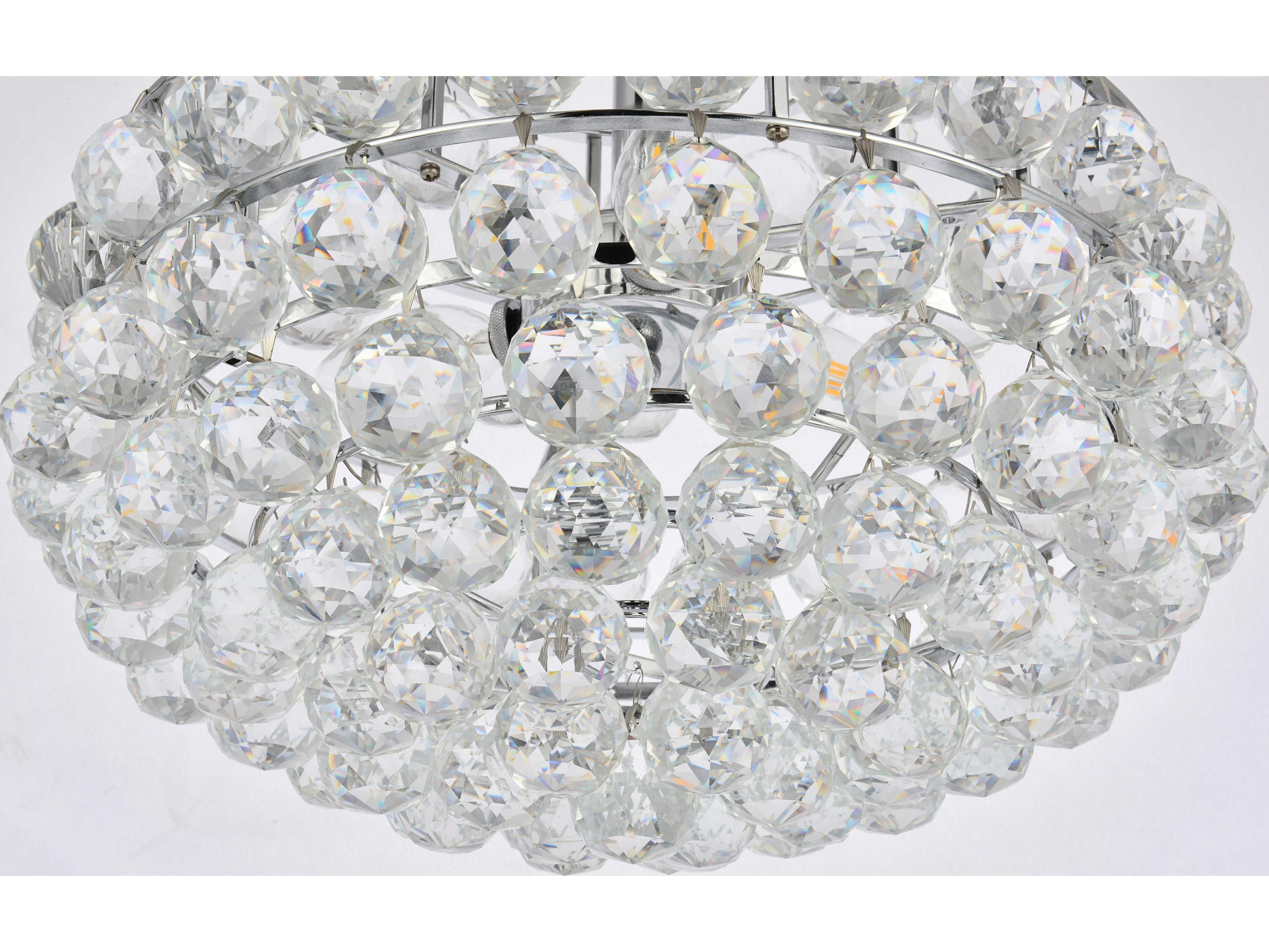 Elegant Lighting Savannah 3-Light Chrome Crystal Pendant