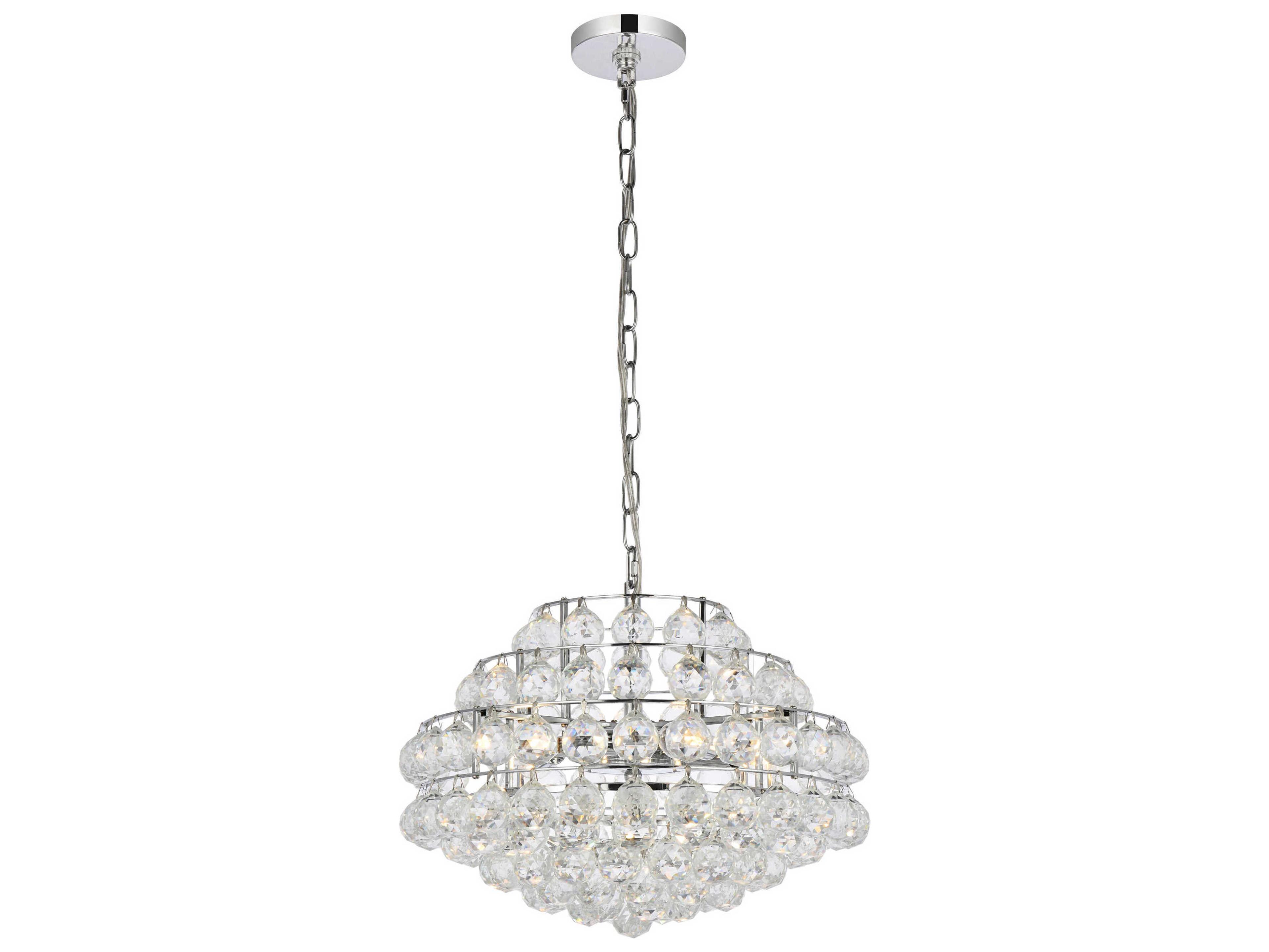 Savannah 5-Light Chrome Crystal Pendant