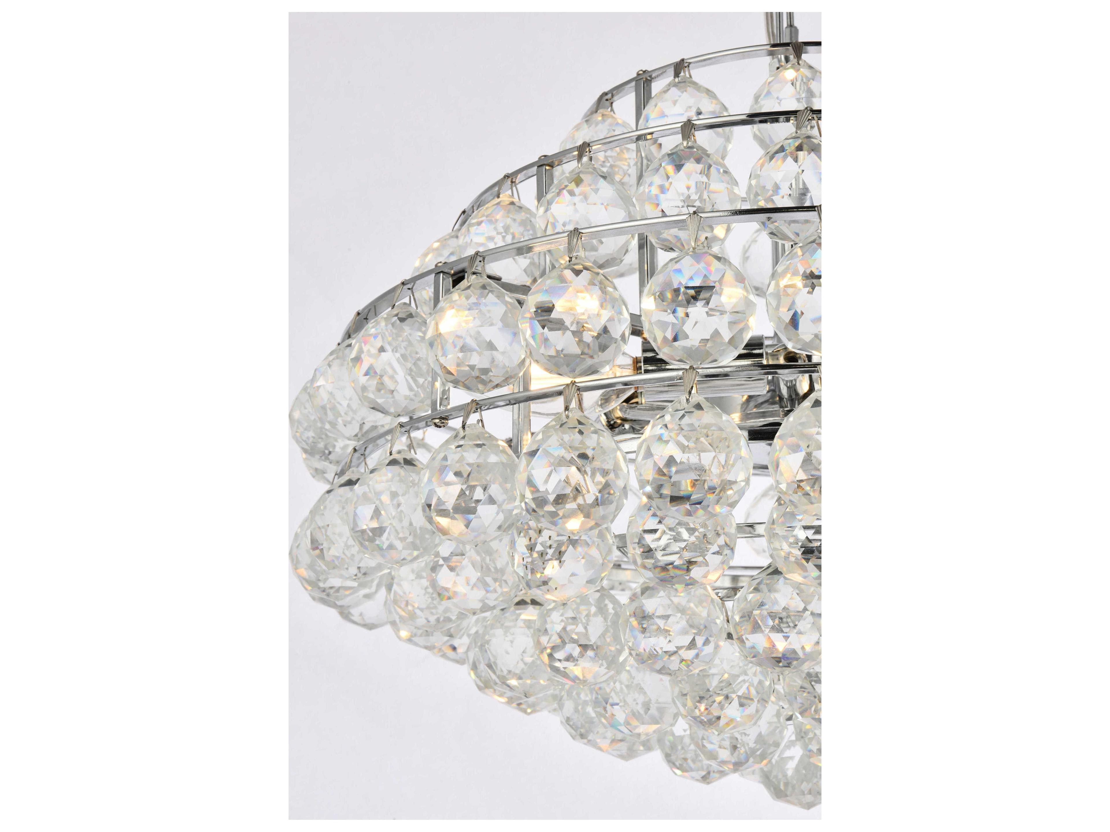 Elegant Lighting Savannah 5-Light Chrome Crystal Pendant
