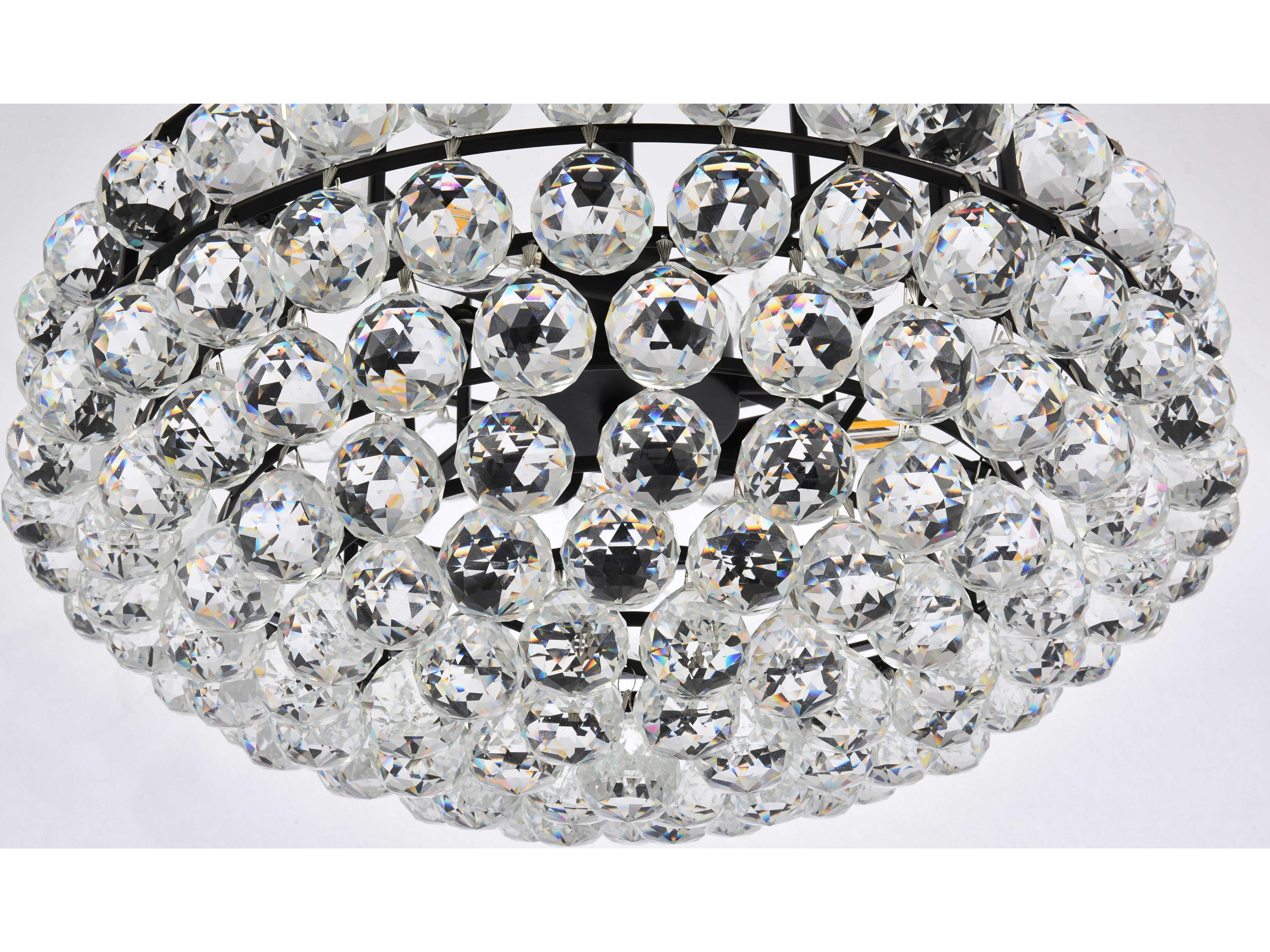 Elegant Lighting Savannah 5-Light Black Crystal Pendant