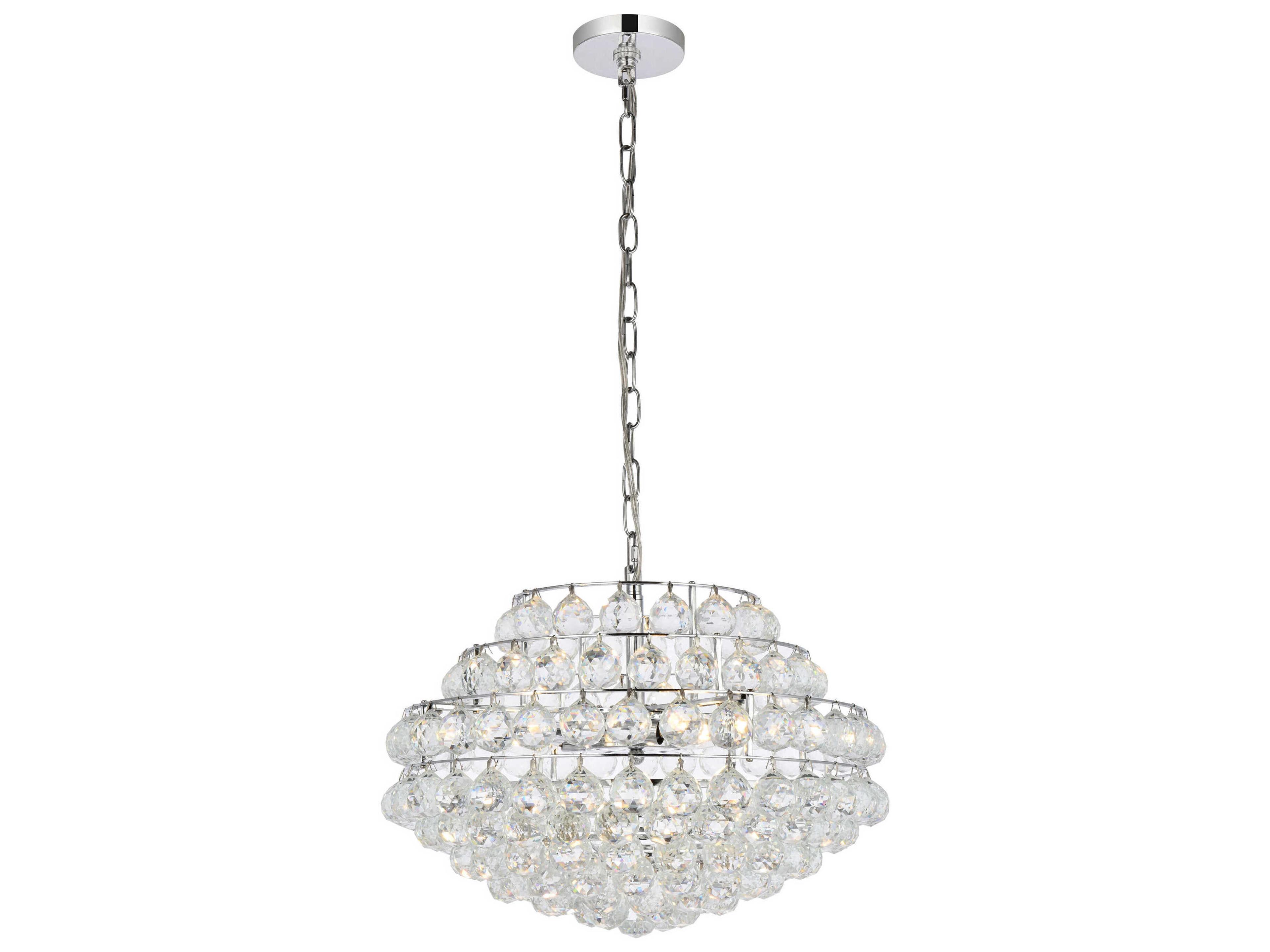 Savannah 5-Light Chrome Crystal Pendant