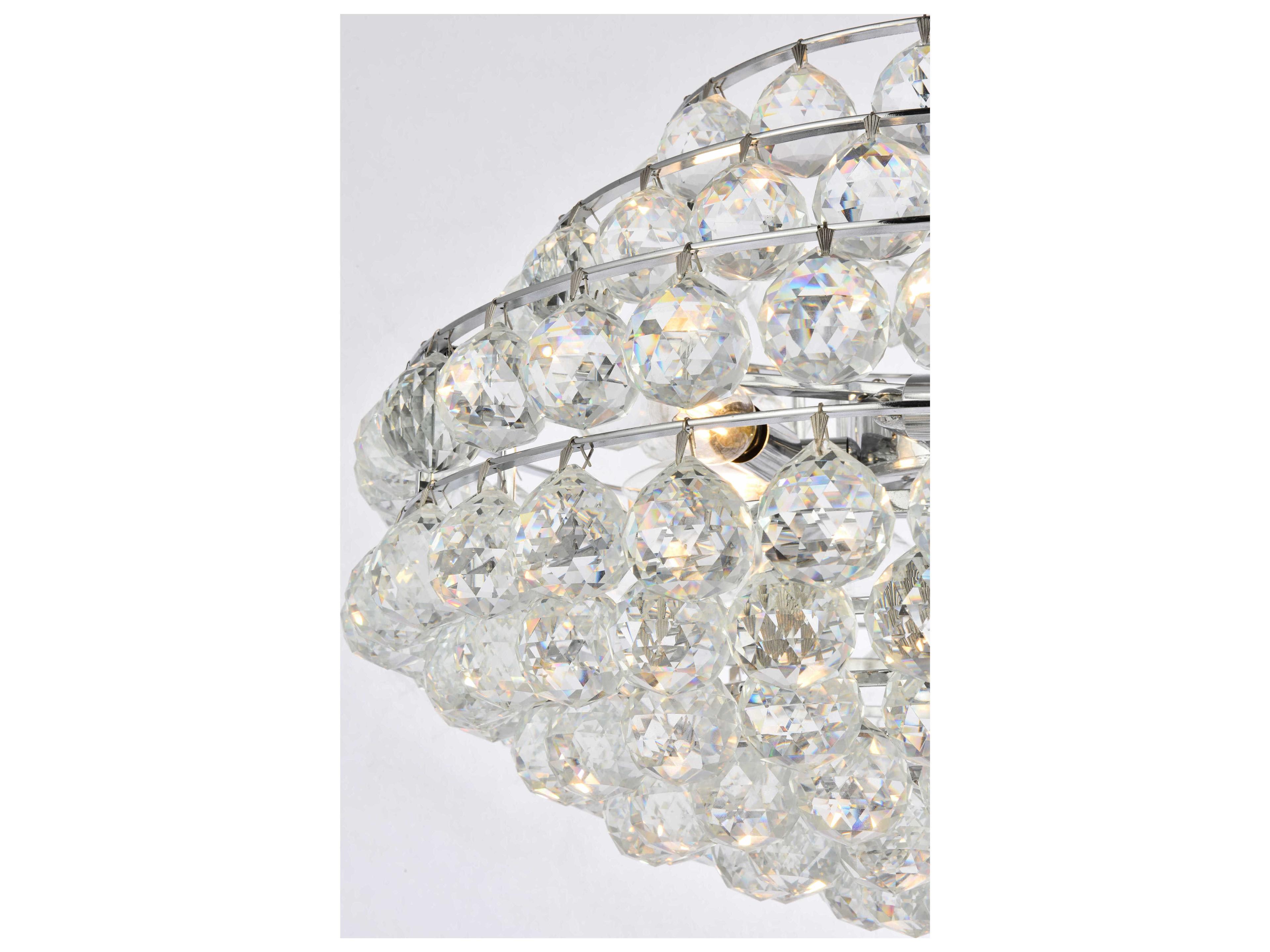 Elegant Lighting Savannah 5-Light Chrome Crystal Pendant