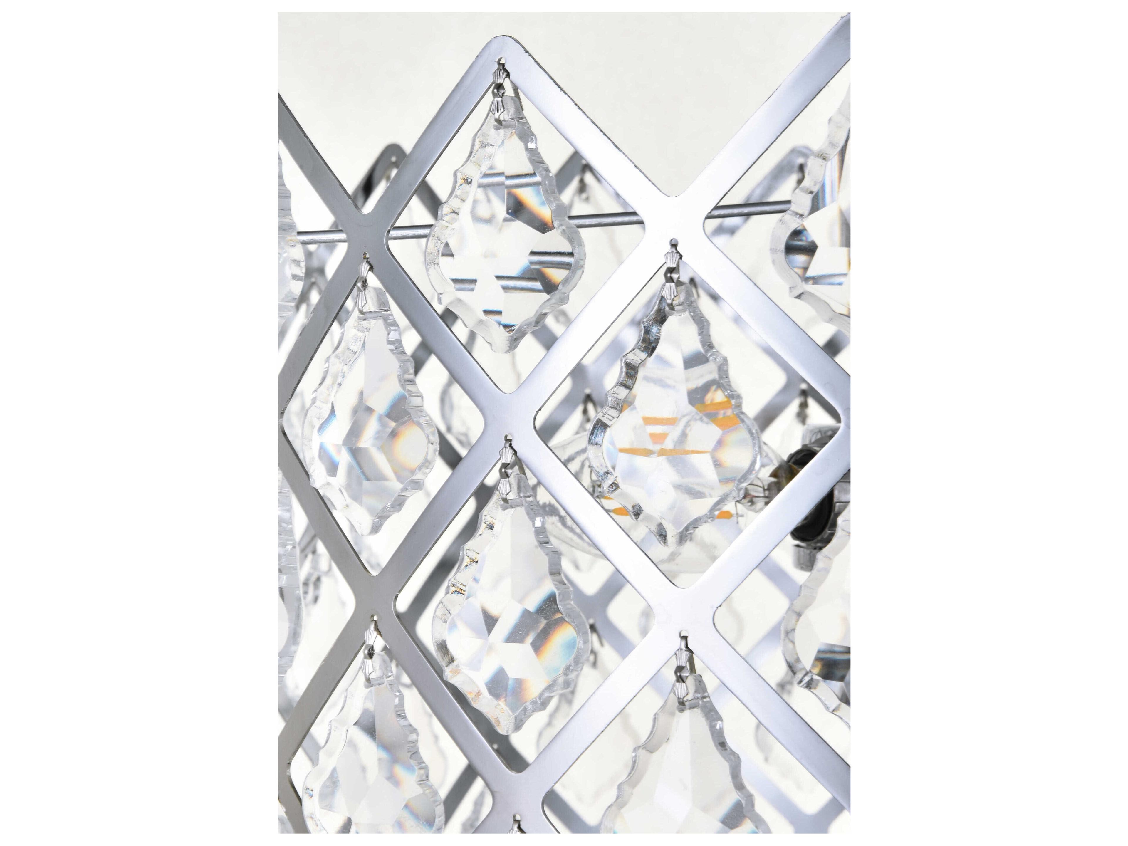 Elegant Lighting Lyla 3-Light Chrome Crystal Drum Pendant