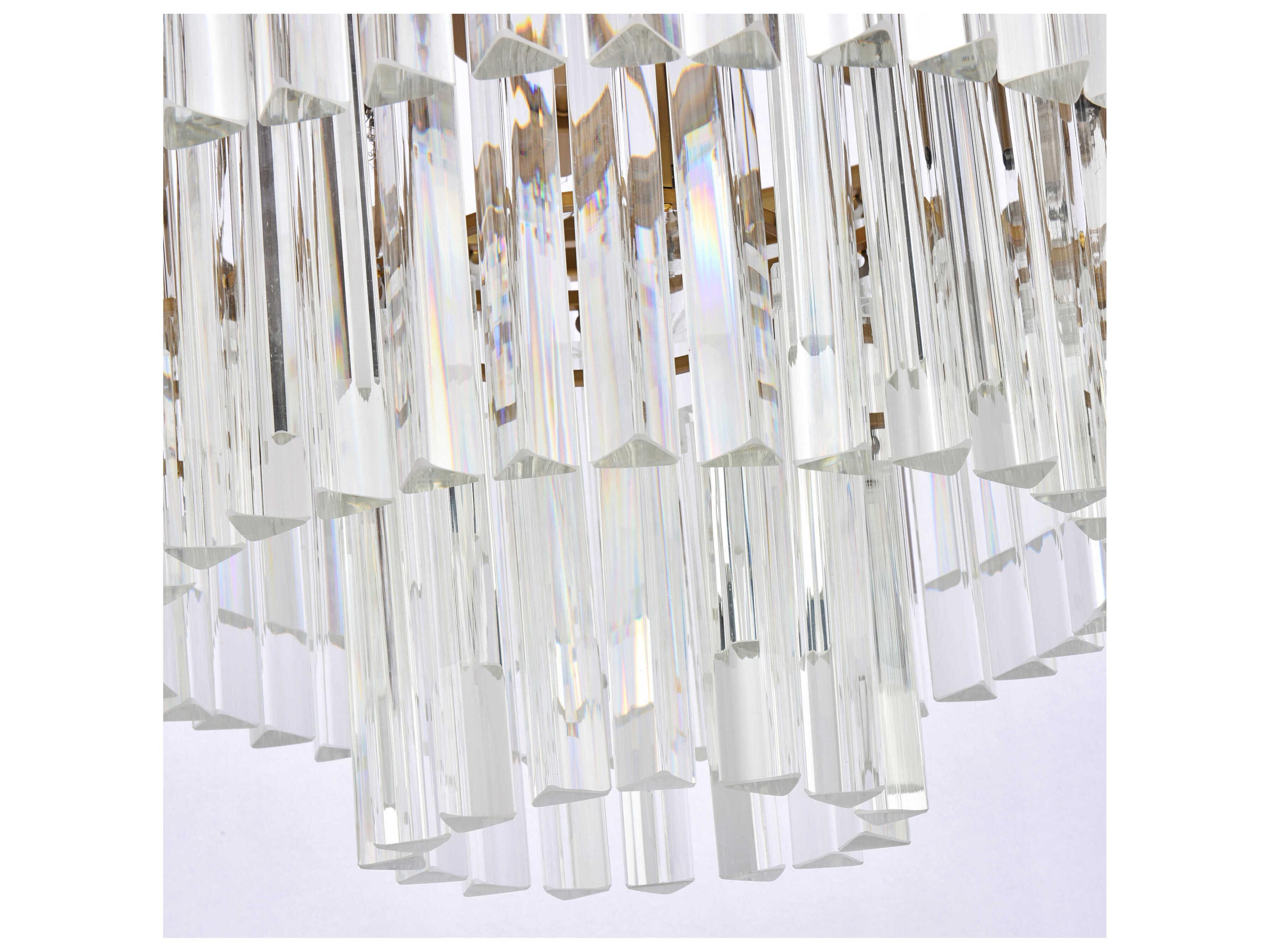 Elegant Lighting Sydney 9-Light Satin Gold Tiered Pendant