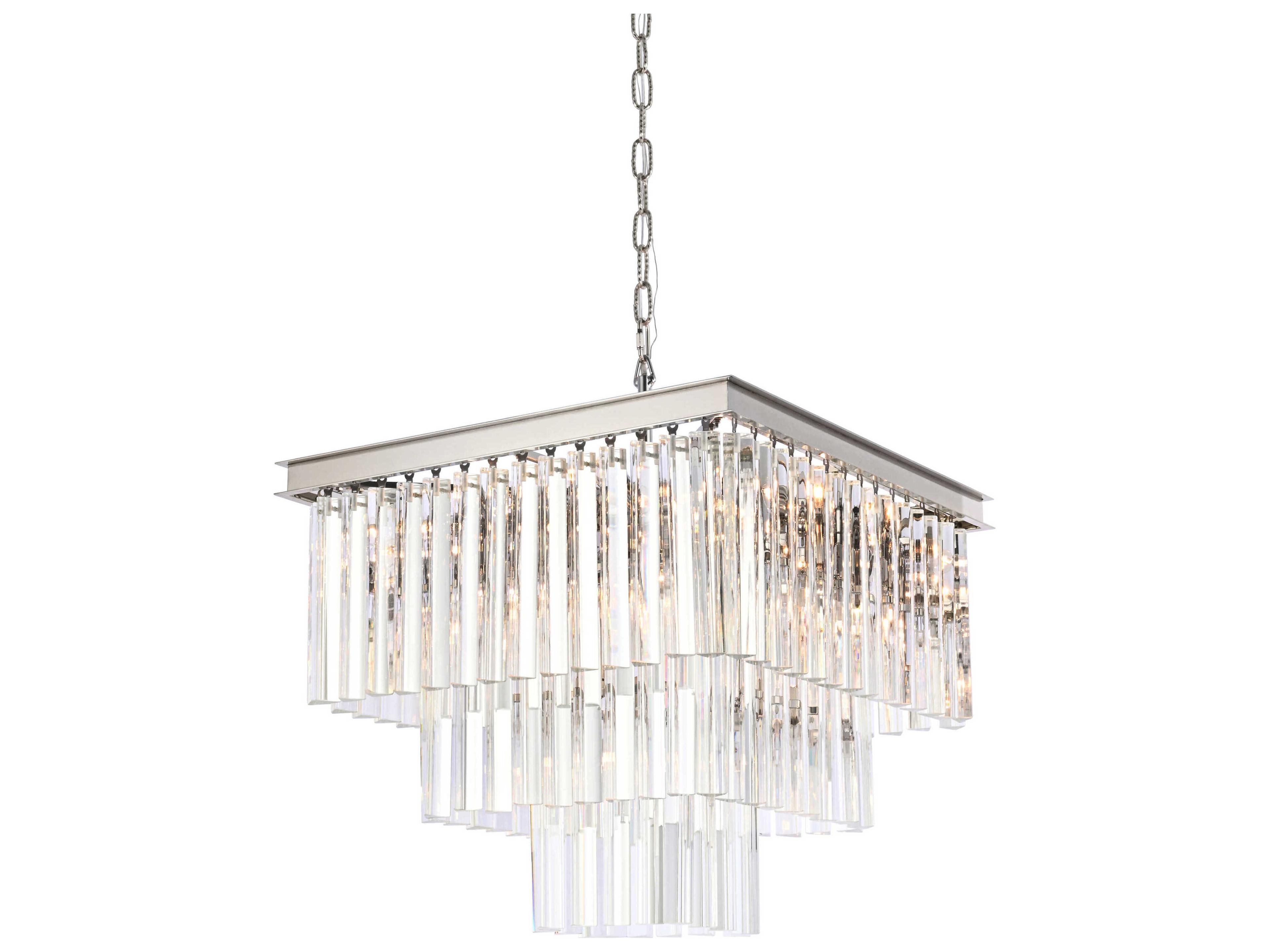 Elegant Lighting Sydney 13-Light Polished Nickel Tiered Pendant