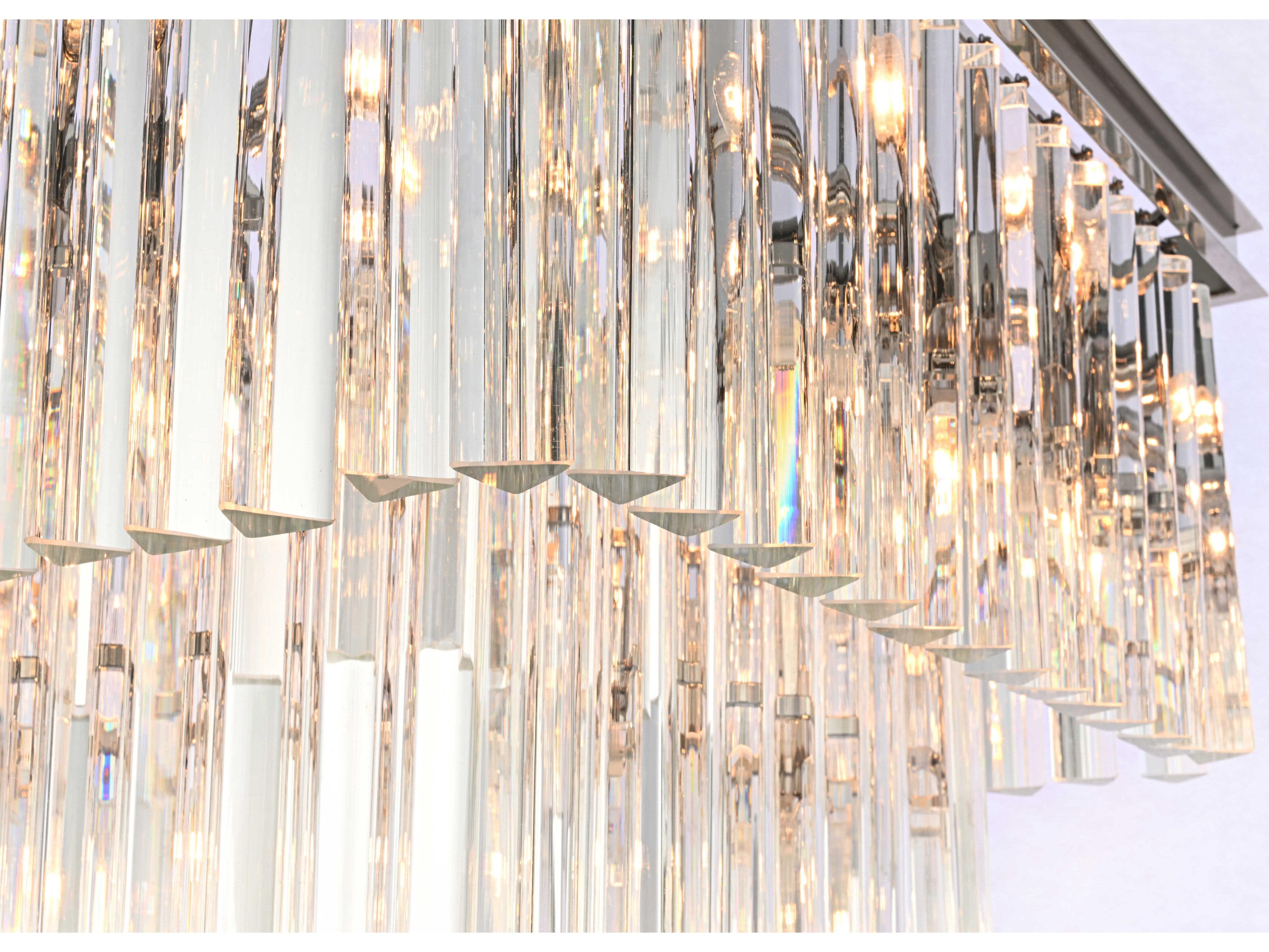 Elegant Lighting Sydney 13-Light Polished Nickel Tiered Pendant