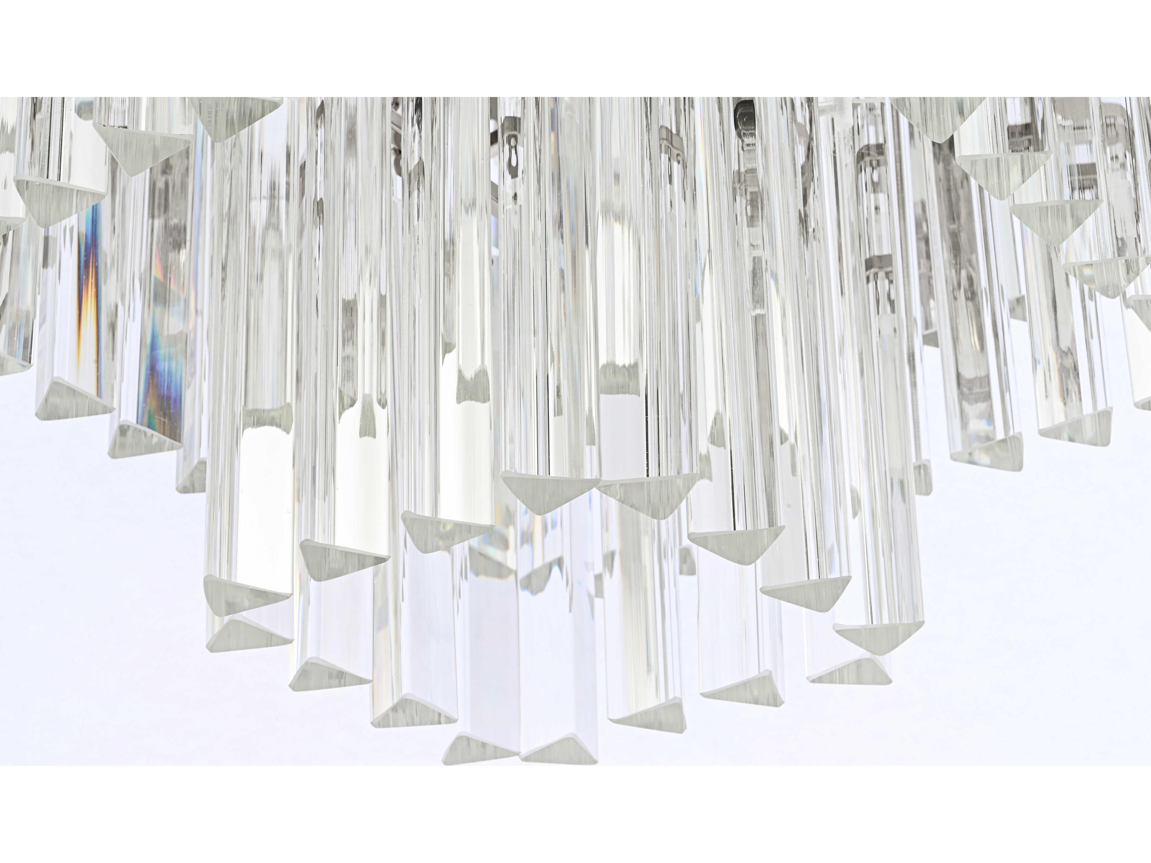 Elegant Lighting Sydney 13-Light Polished Nickel Tiered Pendant