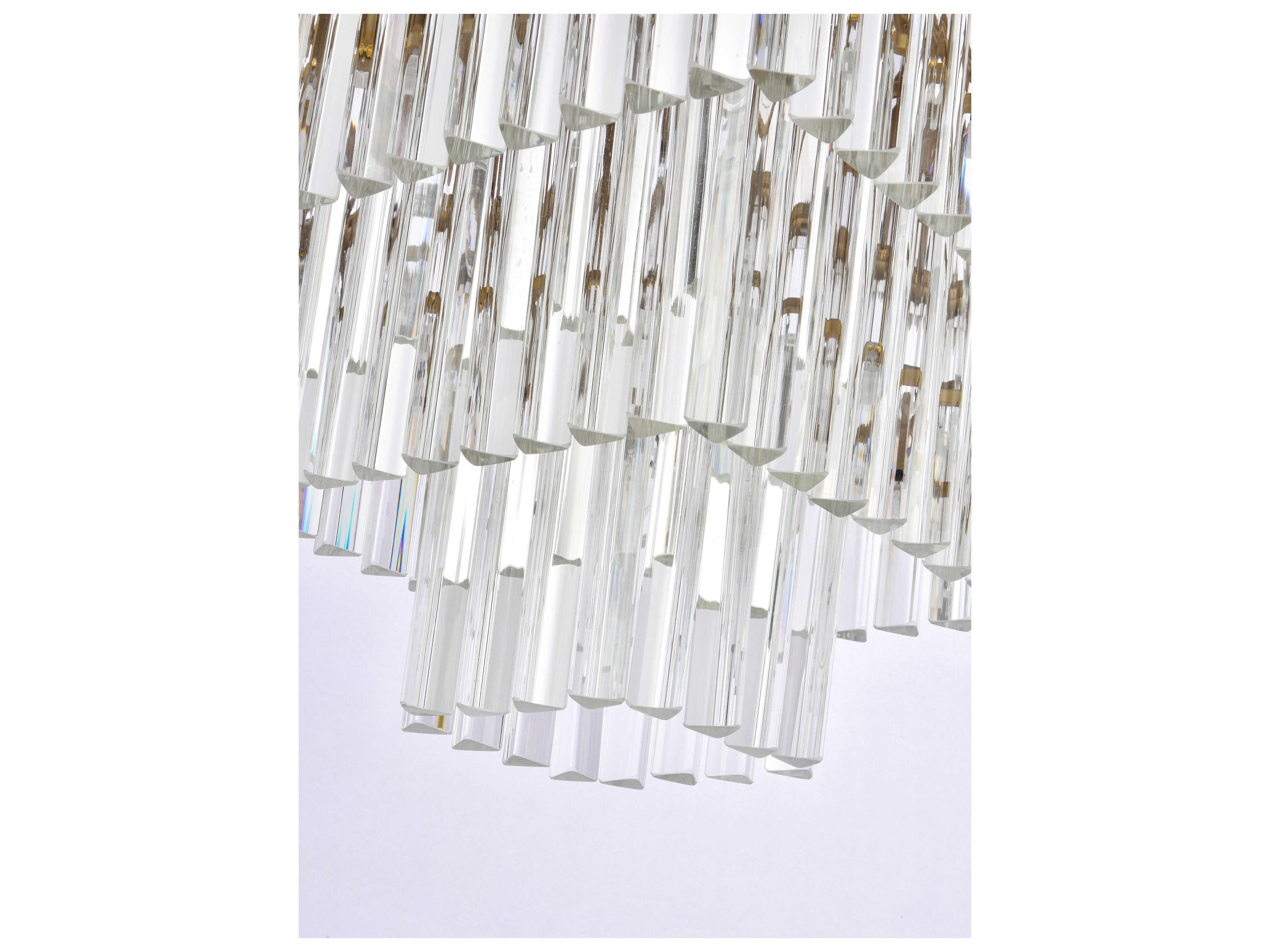 Elegant Lighting Sydney 13-Light Satin Gold Tiered Pendant