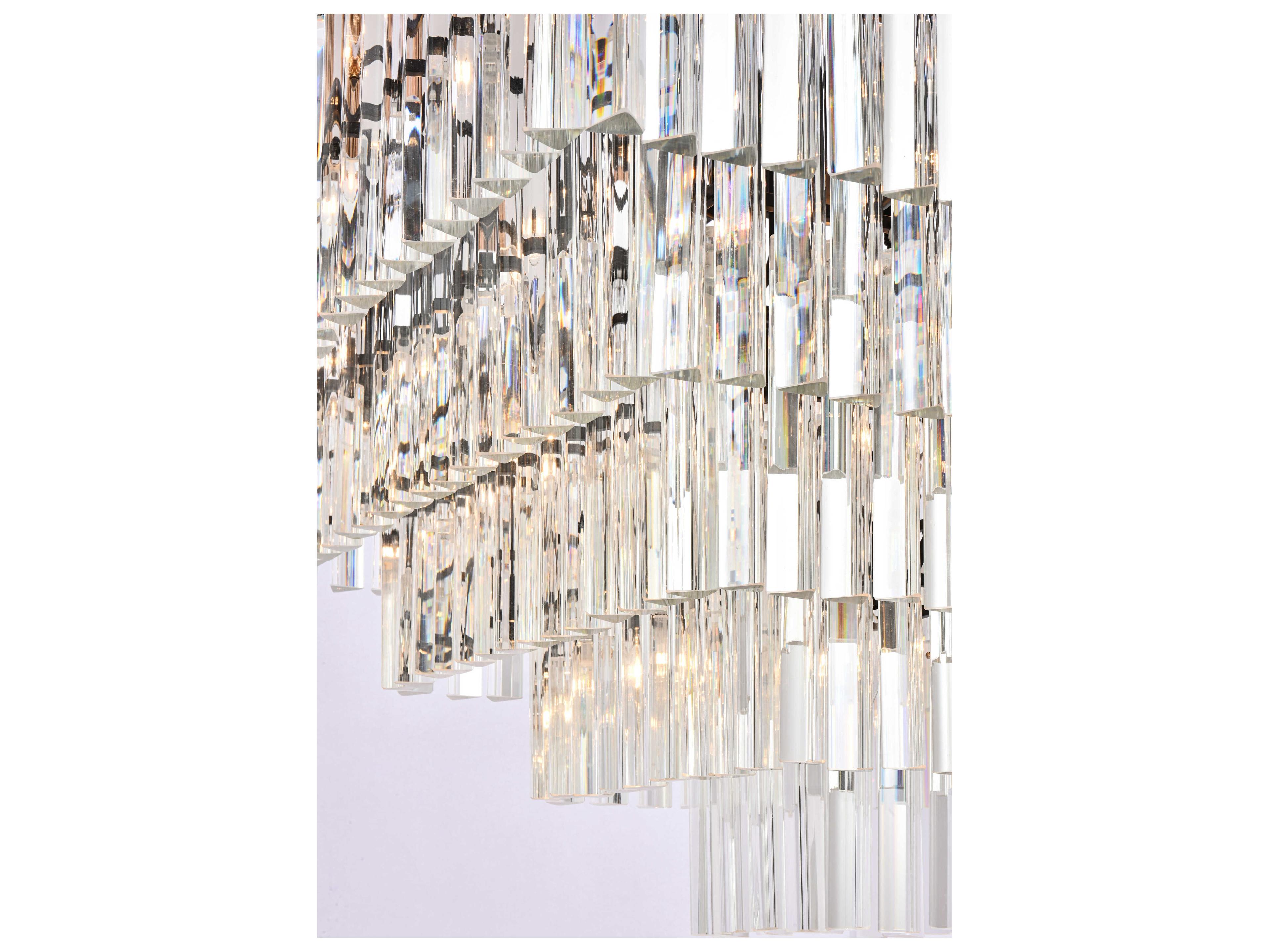 Elegant Lighting Sydney 21-Light Matte Black Tiered Pendant