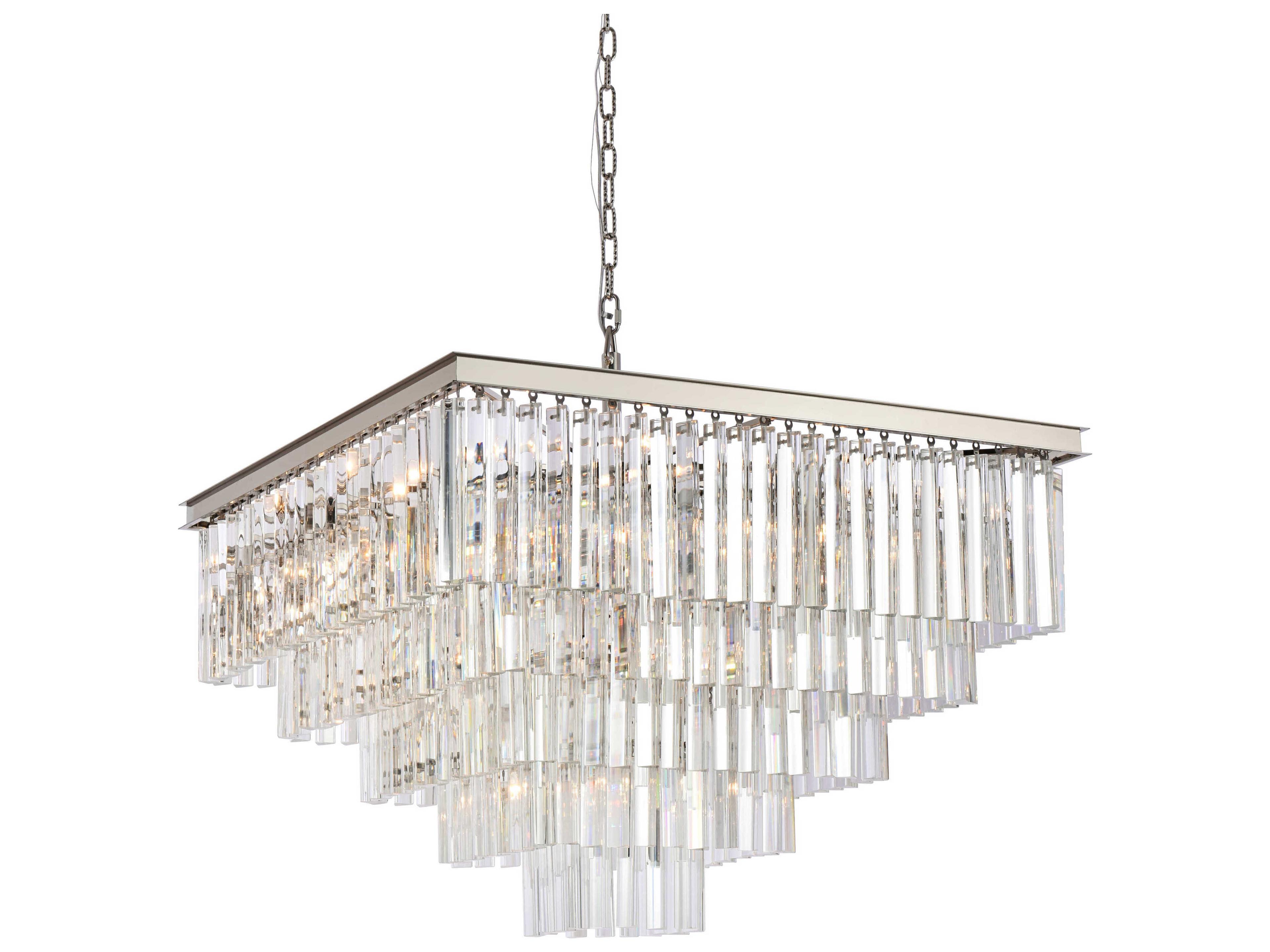 Elegant Lighting Sydney 21-Light Polished Nickel Tiered Pendant