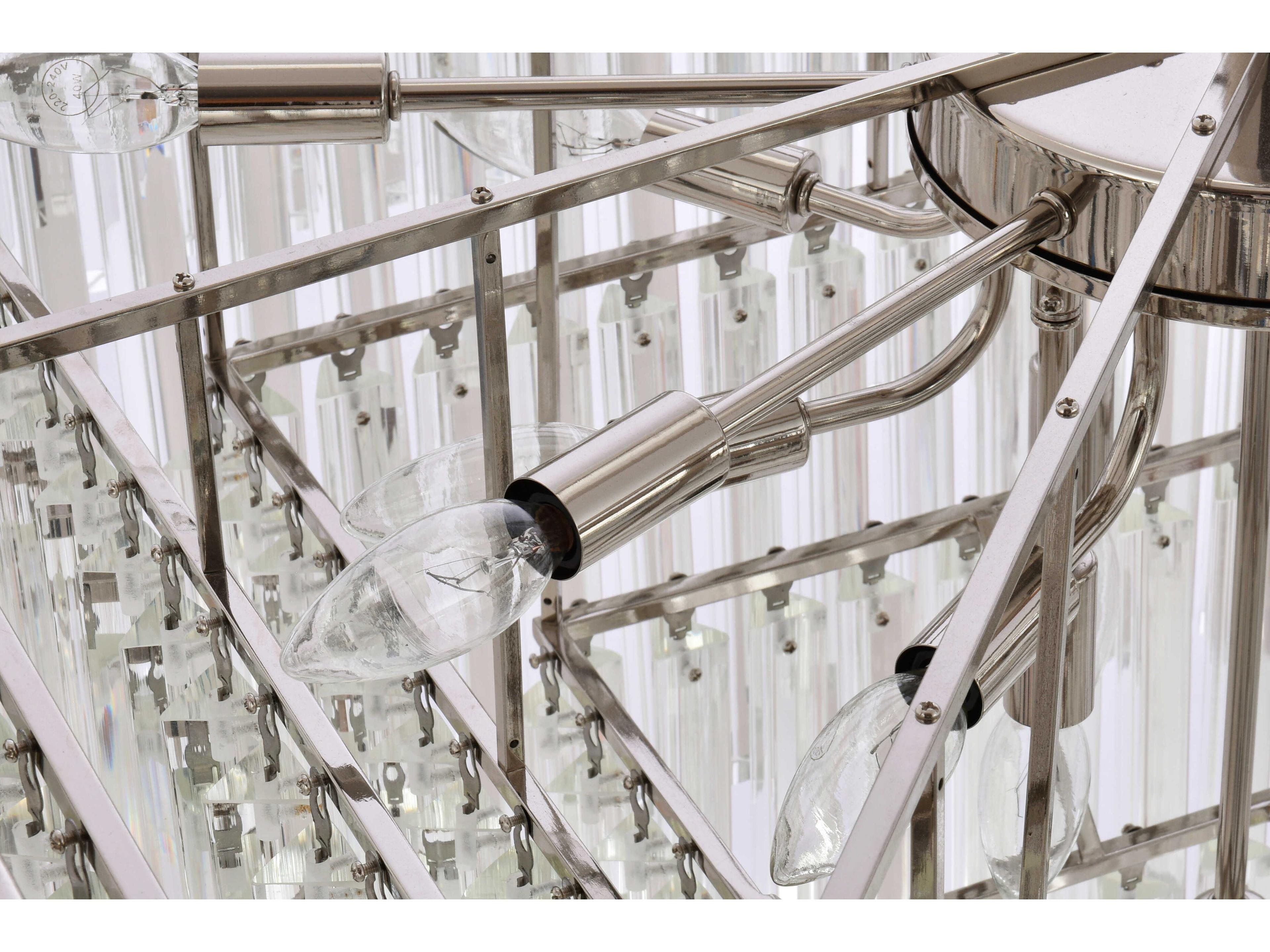 Elegant Lighting Sydney 21-Light Polished Nickel Tiered Pendant