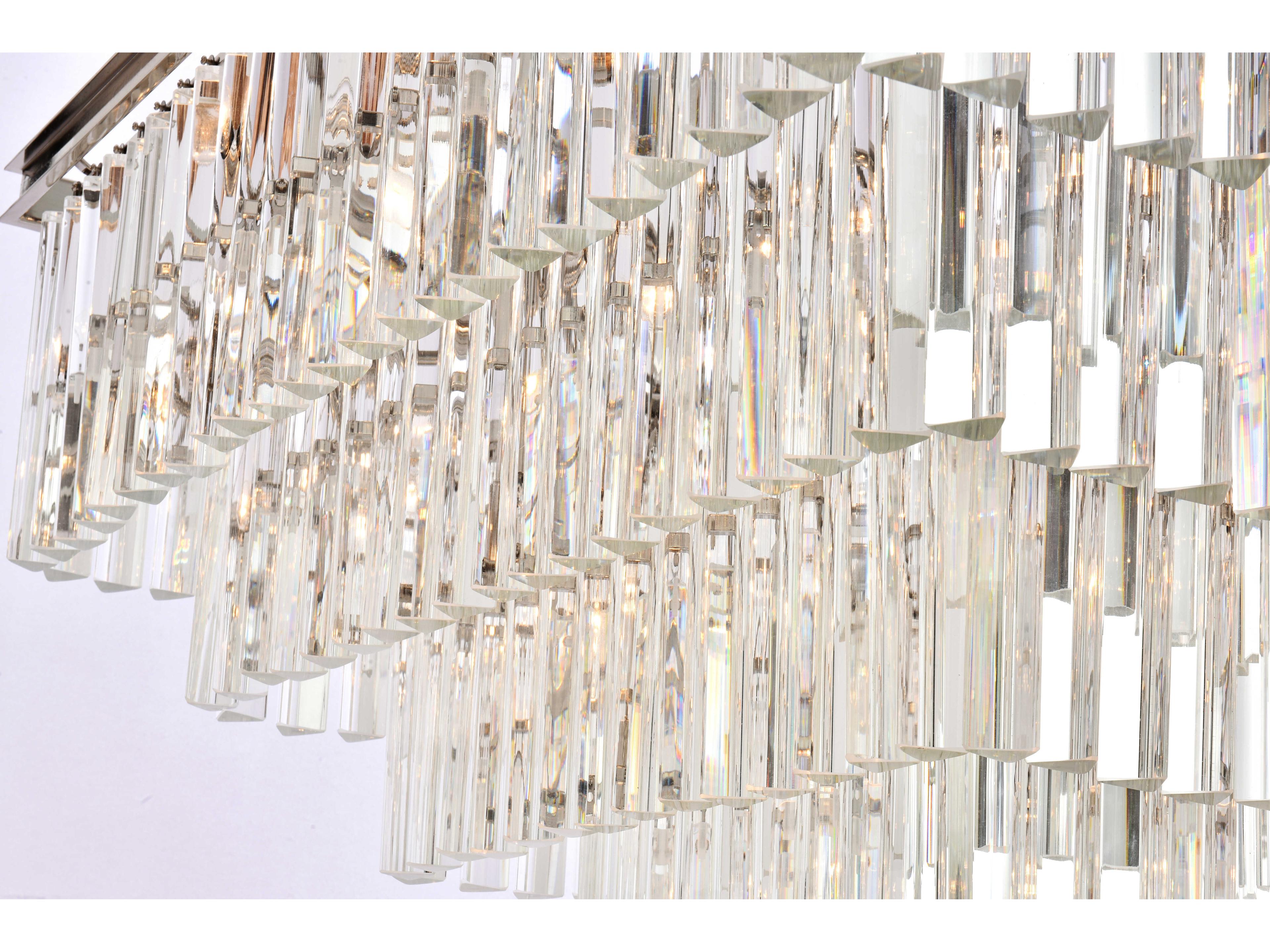 Elegant Lighting Sydney 21-Light Polished Nickel Tiered Pendant