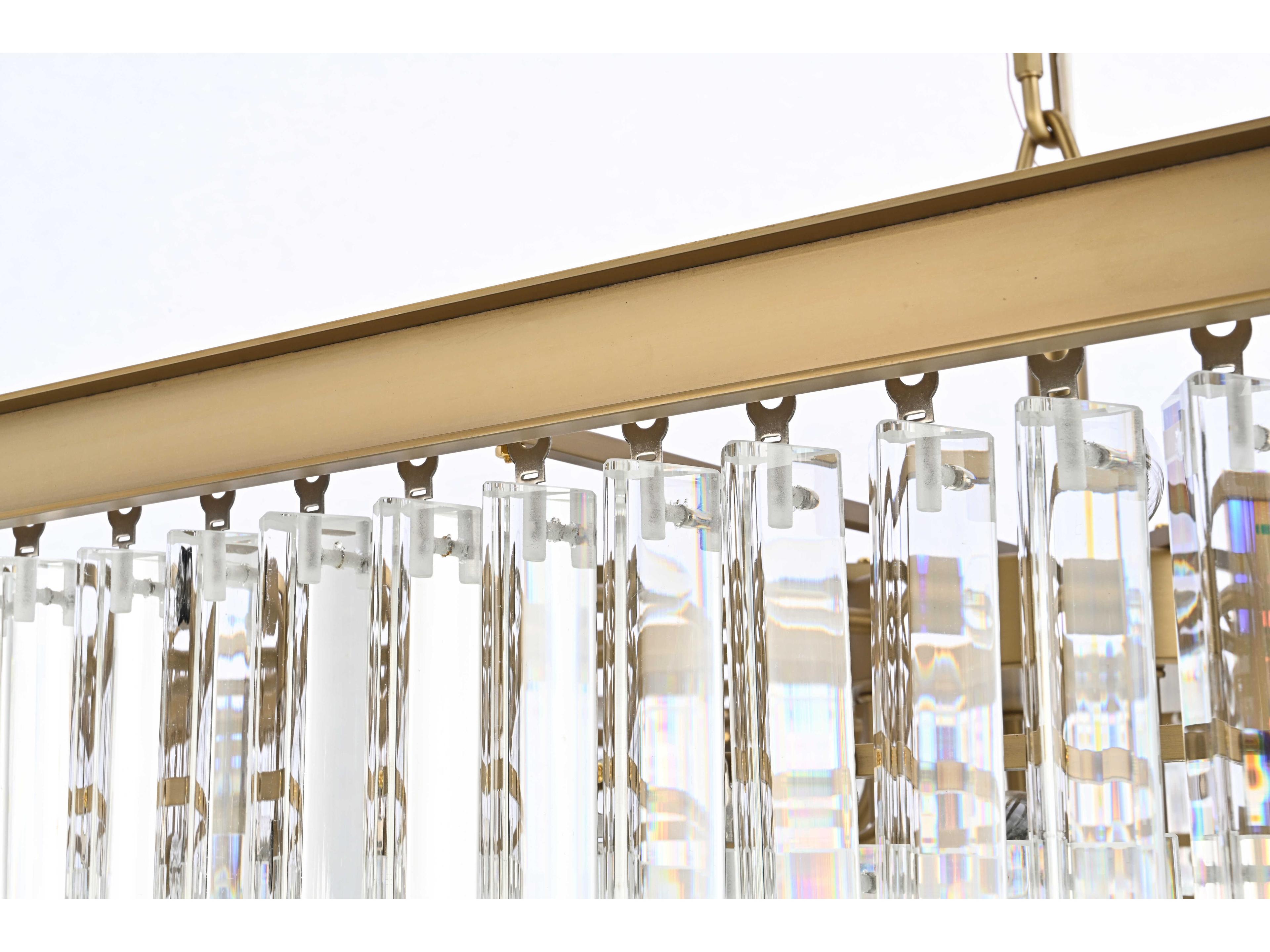 Elegant Lighting Sydney 21-Light Satin Gold Tiered Pendant