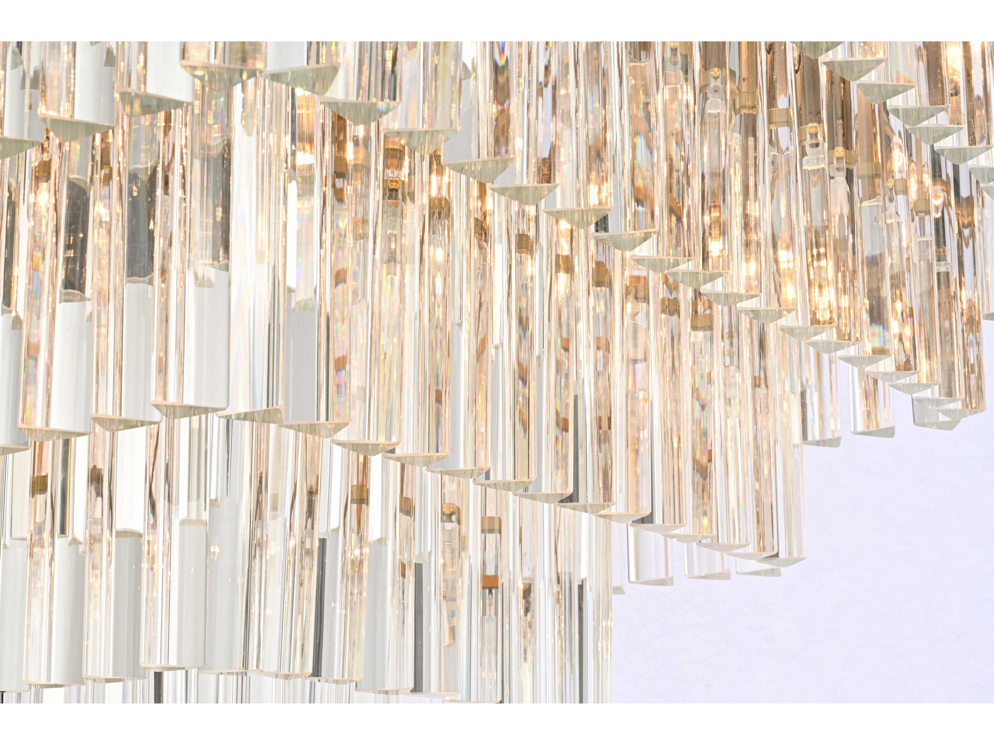 Elegant Lighting Sydney 21-Light Satin Gold Tiered Pendant