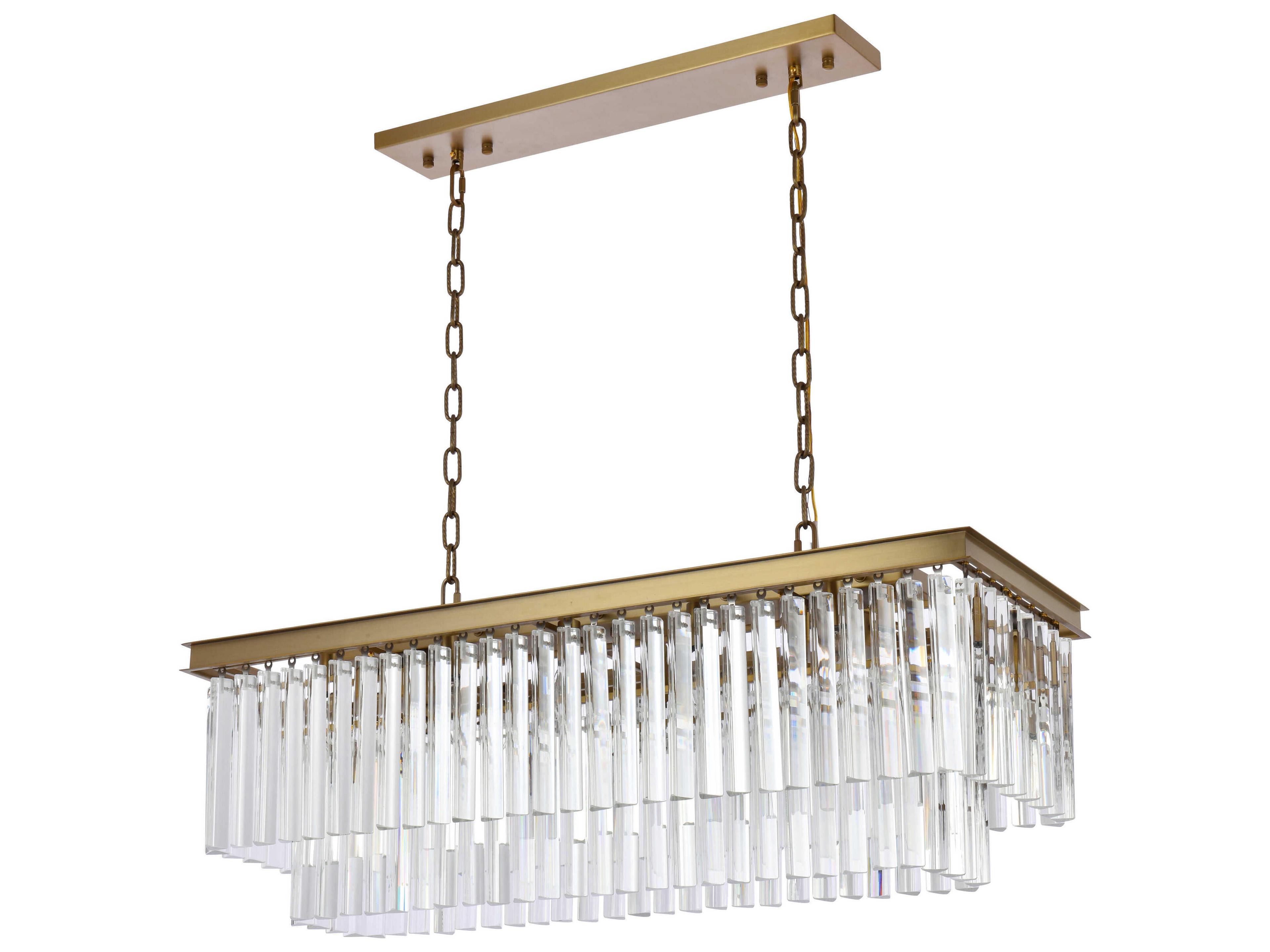 Elegant Lighting Sydney 12-Light Satin Gold Island Pendant