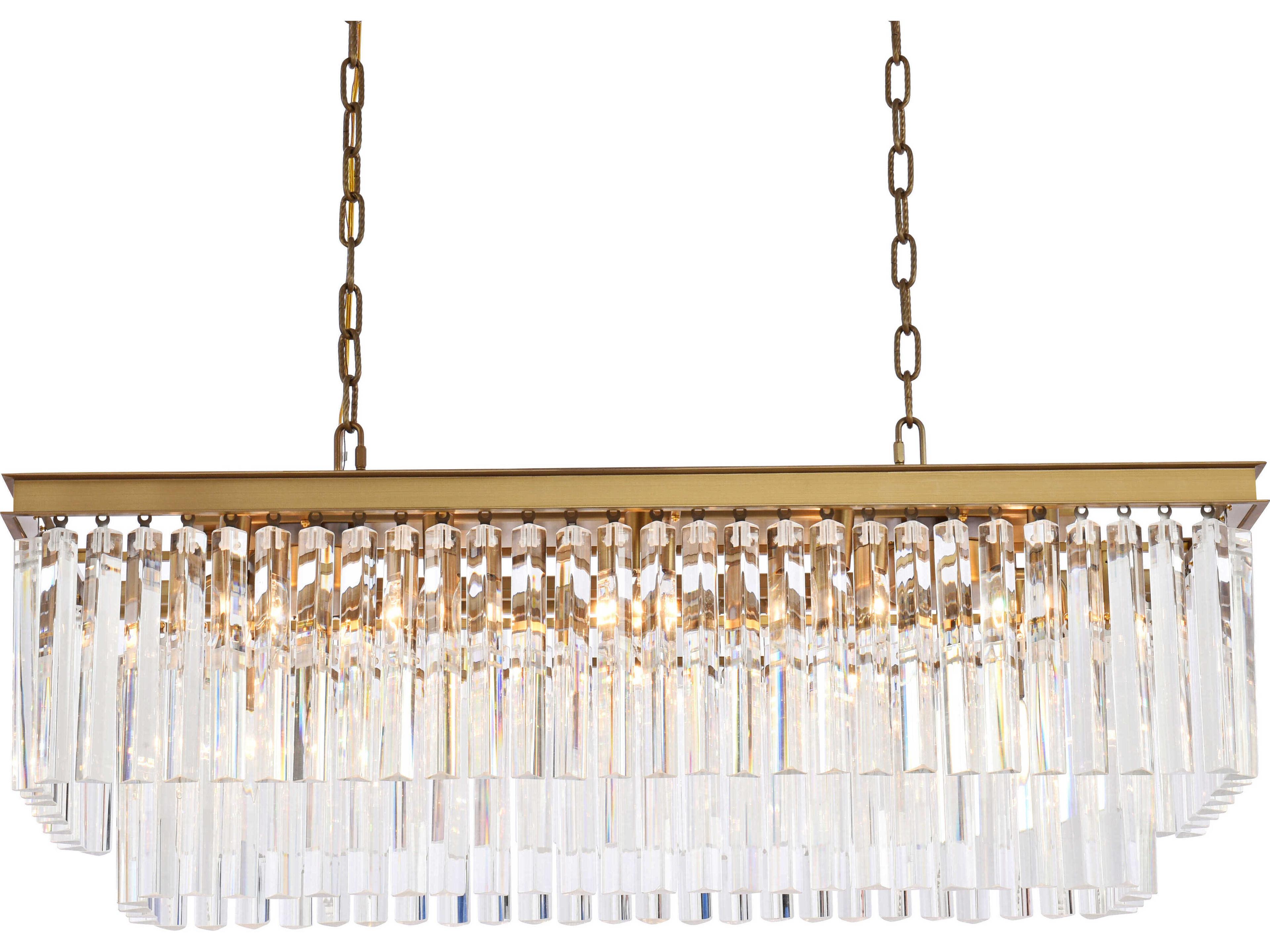 Elegant Lighting Sydney 12-Light Satin Gold Island Pendant