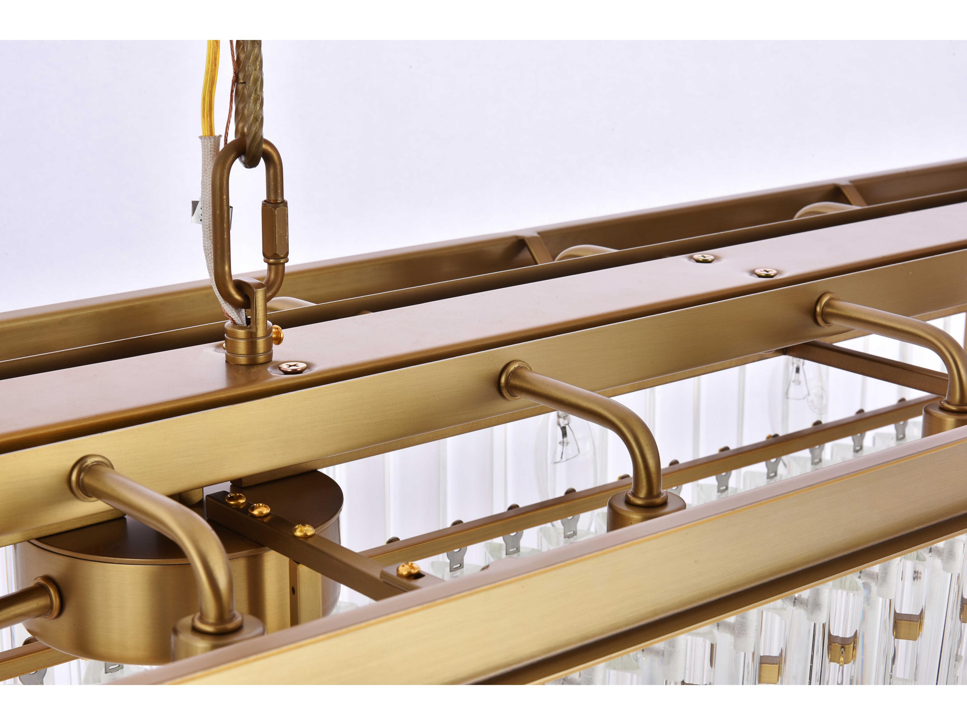 Elegant Lighting Sydney 12-Light Satin Gold Island Pendant