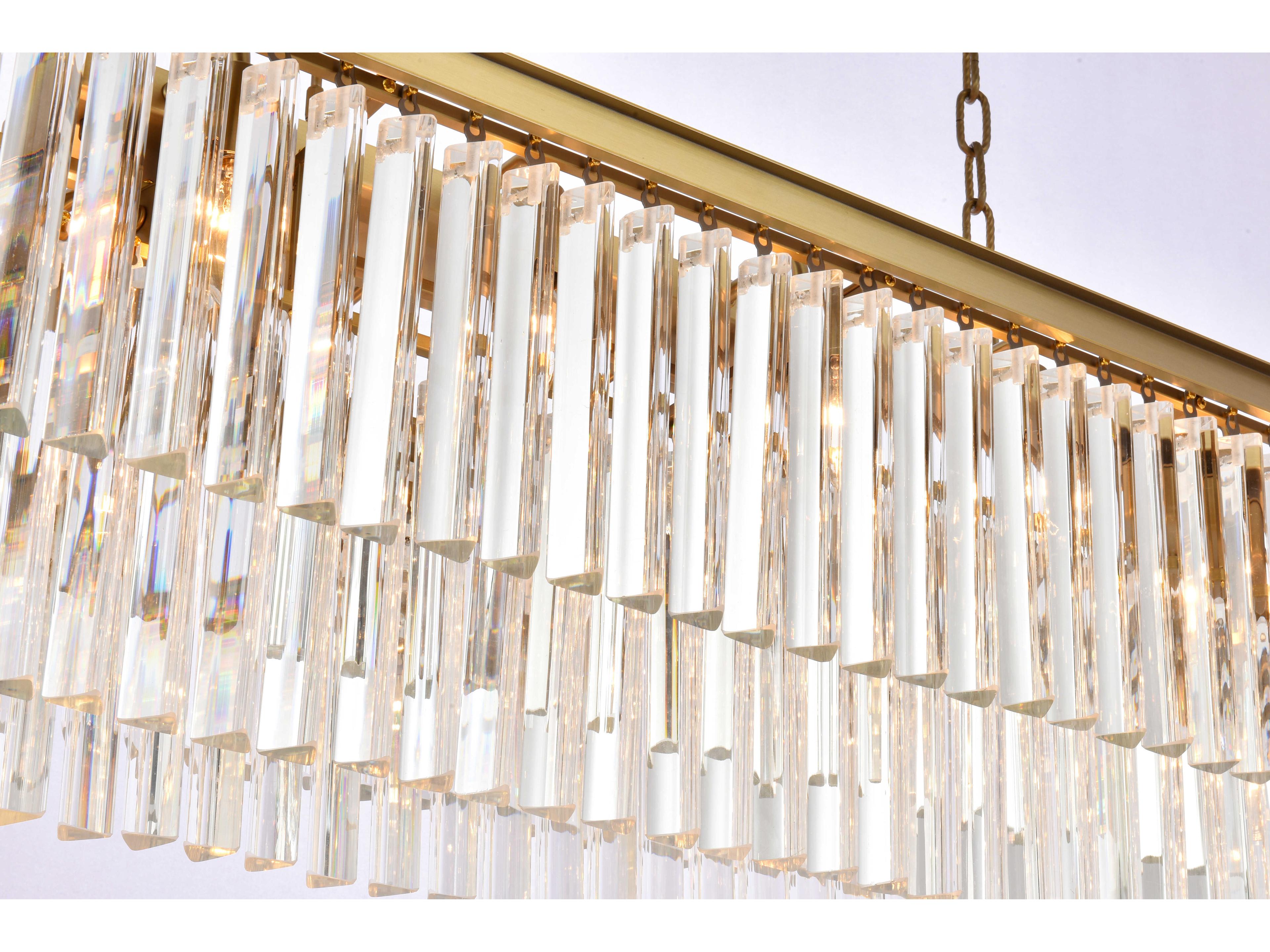 Elegant Lighting Sydney 12-Light Satin Gold Island Pendant