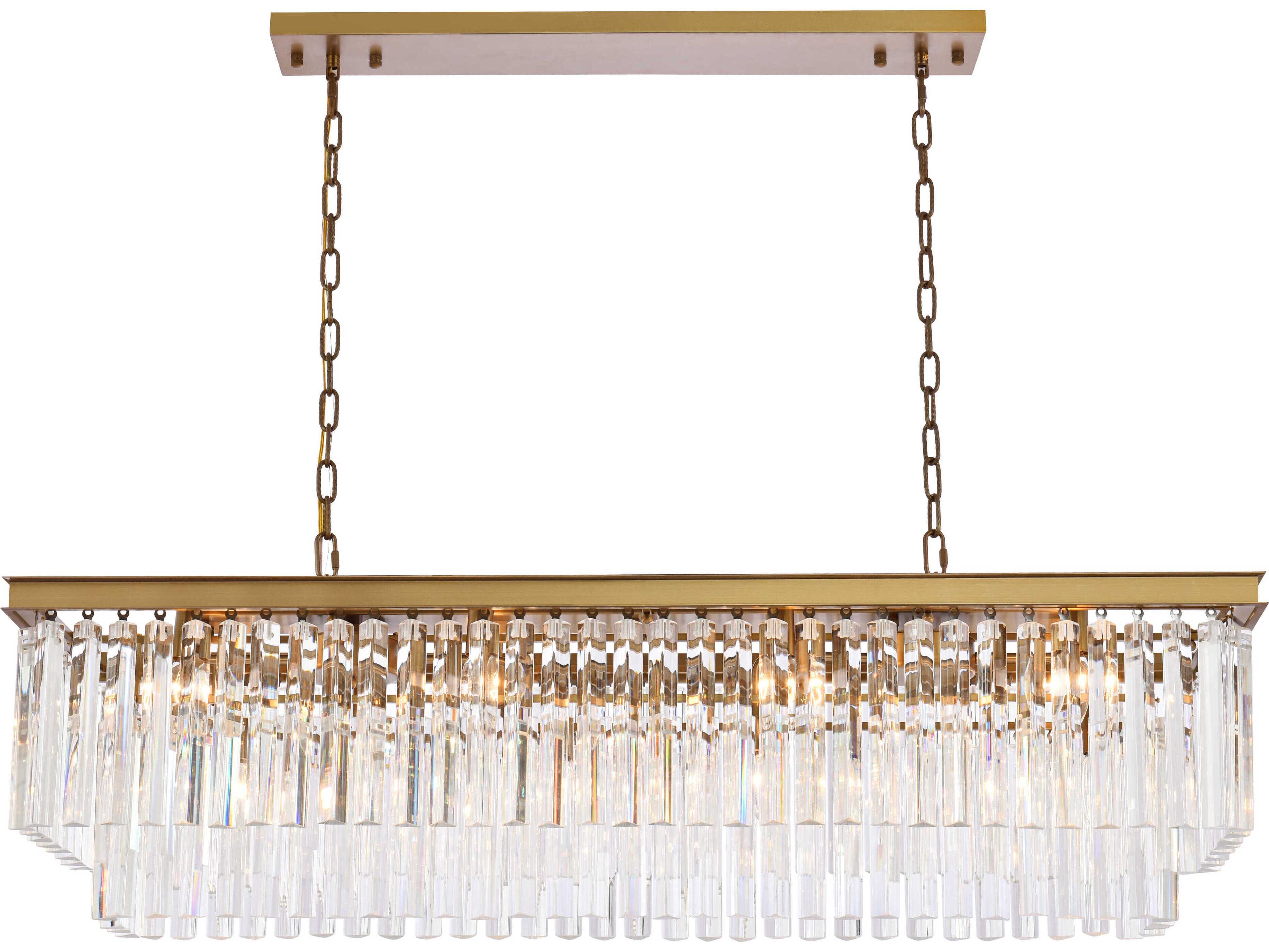 Sydney 12-Light Satin Gold Island Pendant