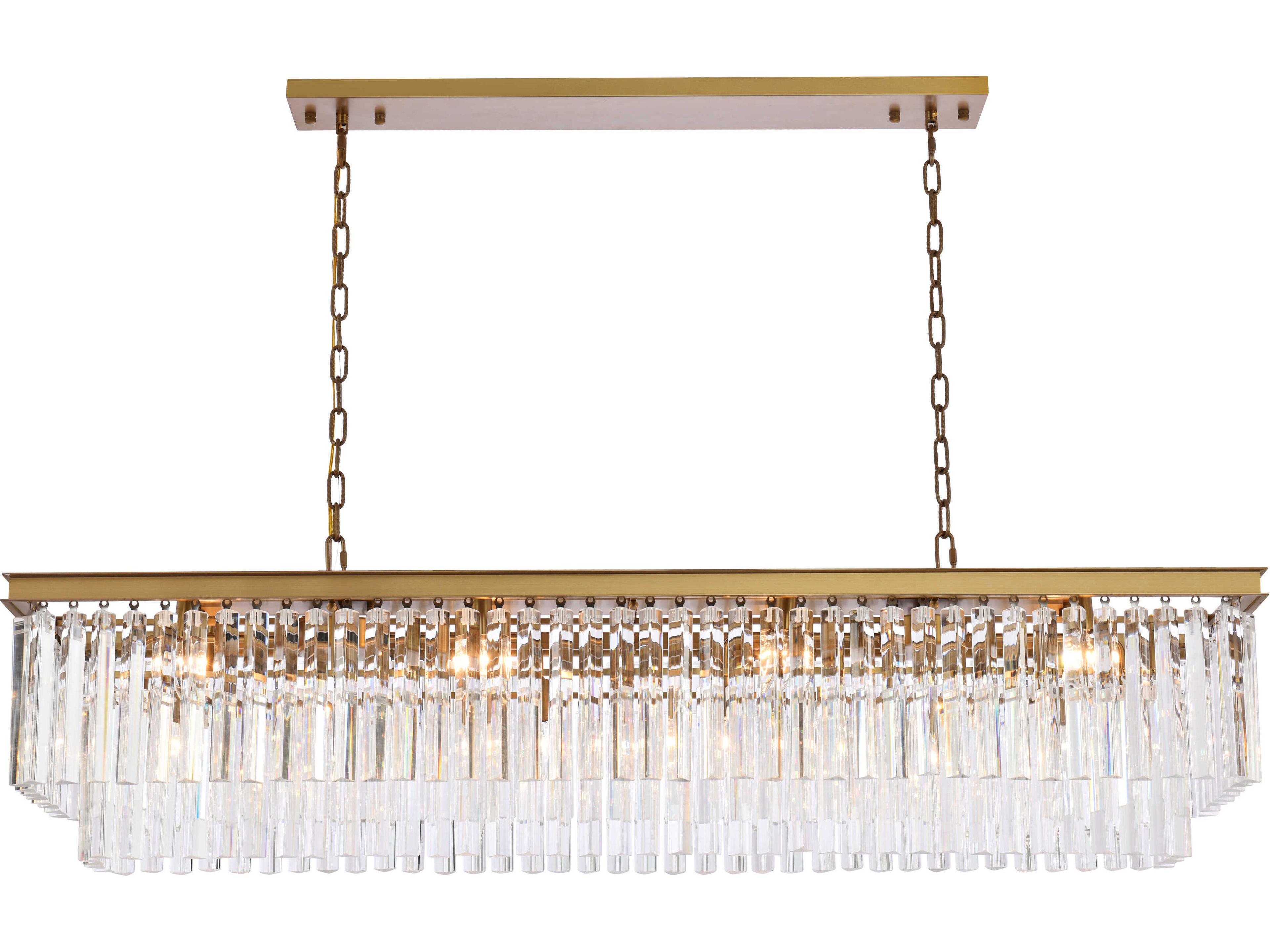 Sydney 12-Light Satin Gold Island Pendant