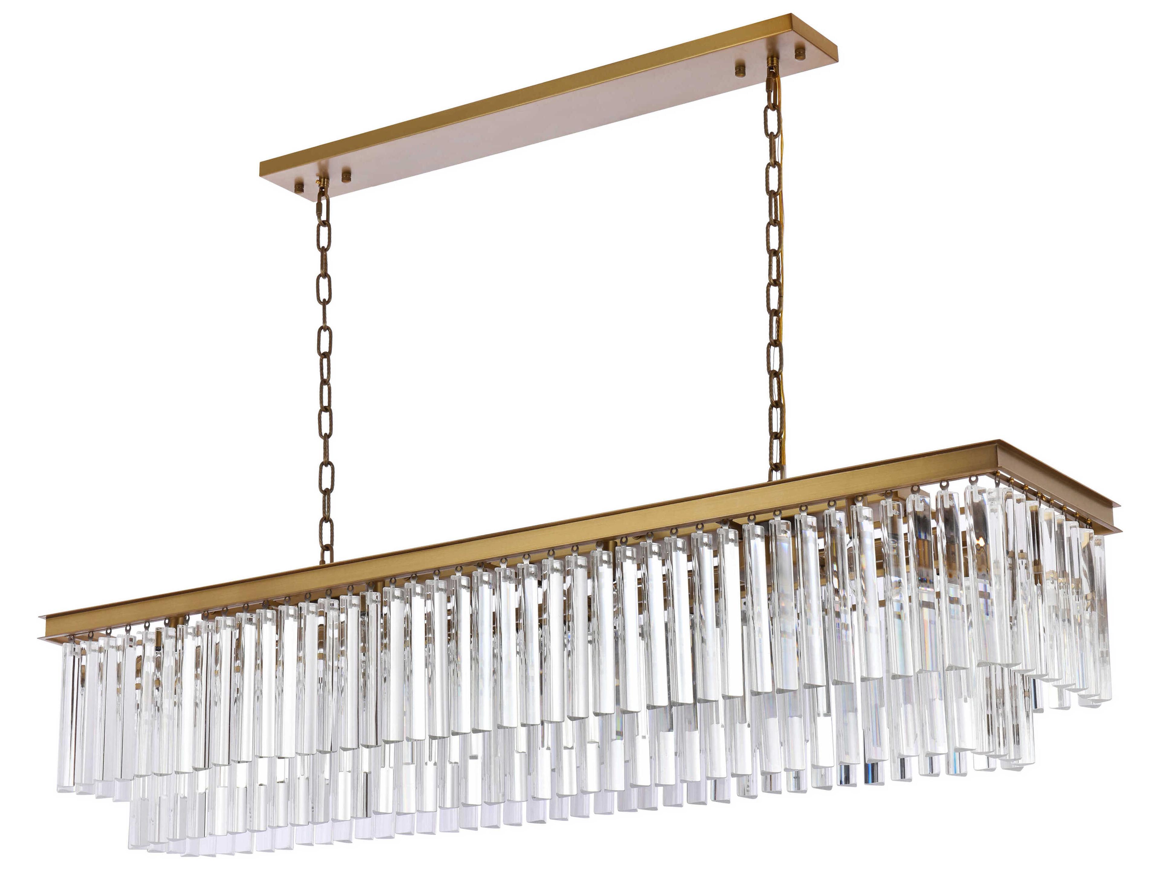 Elegant Lighting Sydney 12-Light Satin Gold Island Pendant